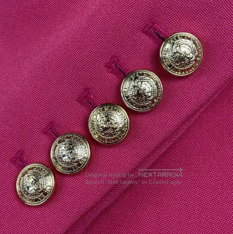 Balmain Balmain Women's Fuchsia Cotton Jacket . Size S / US 4 / IT 40 - 3 Thumbnail
