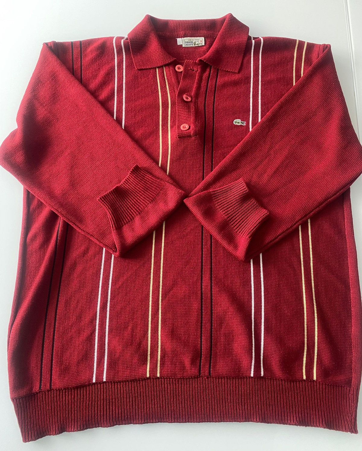 Lacoste Rare Vintage Lacoste Chemise knitted sweater Size US XL / EU 56 / 4 - 1 Thumbnail