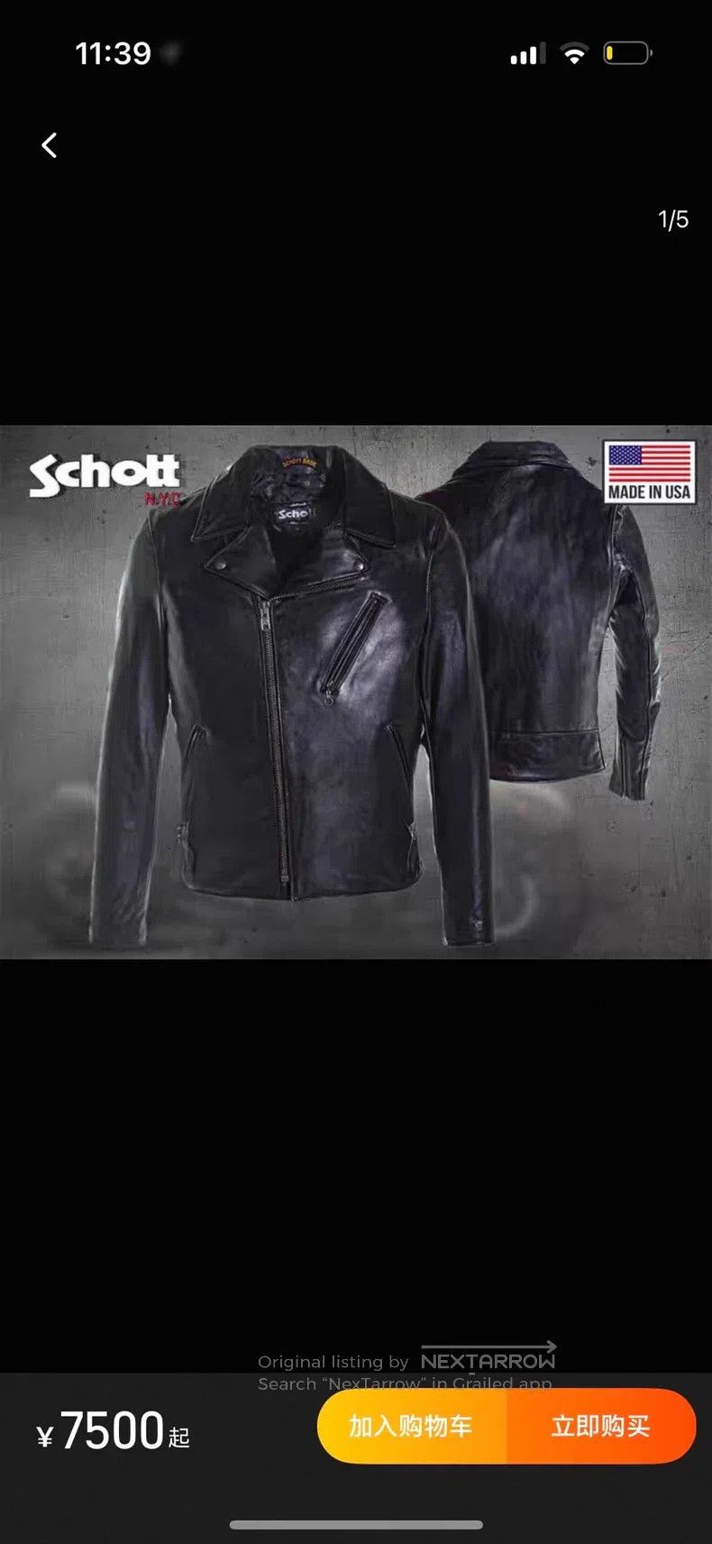 Schott Schott 503 cable-stayed regular cowhide jacket Size US M / EU 48-50 / 2 - 2 Thumbnail