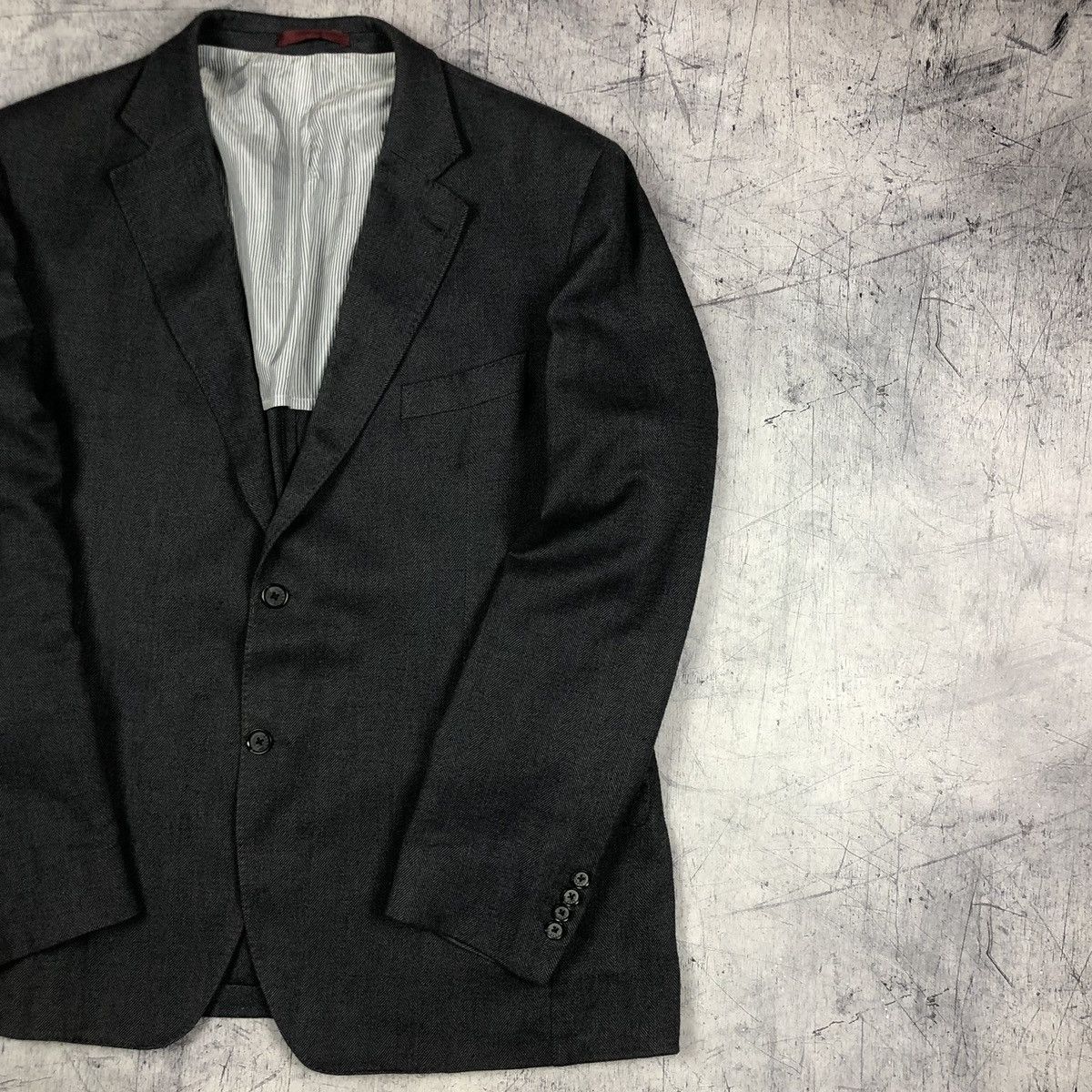 Designer Vintage Hackett London Cotton Cupro Blazer Sport Coat Jacket Size 46R - 4 Thumbnail