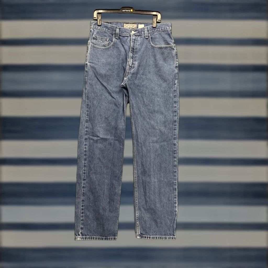 Levi's Levi's Silvertab Jeans Mens 34x32 Denim 90s Grunge Y2K Skater Jeans Straight Relaxed Regular 5-Pocket Blue Denim Dark Vintage Size US 34 / EU 50 - 1 Thumbnail