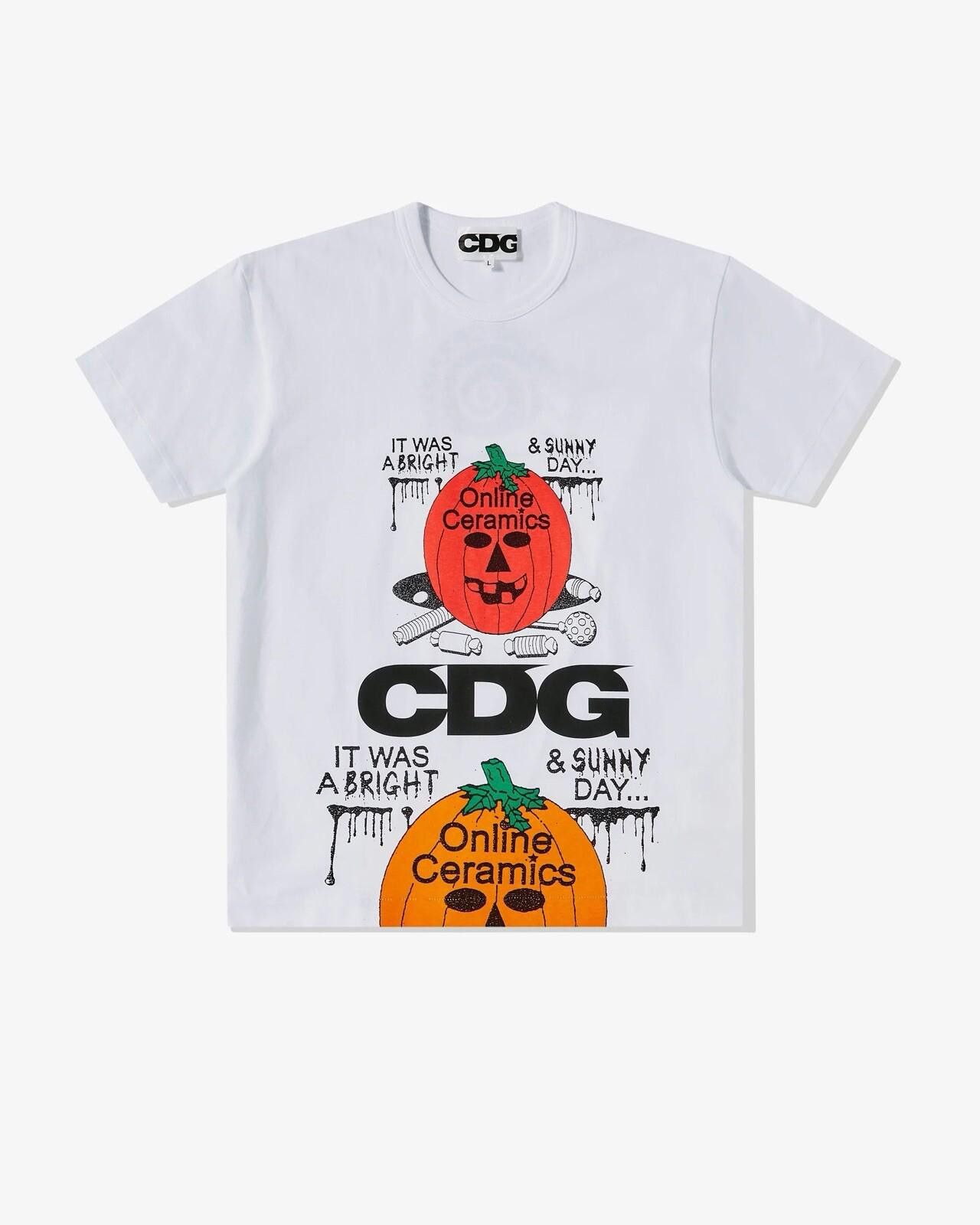 Online Ceramics CDG Pumpkin Tee New Sz L