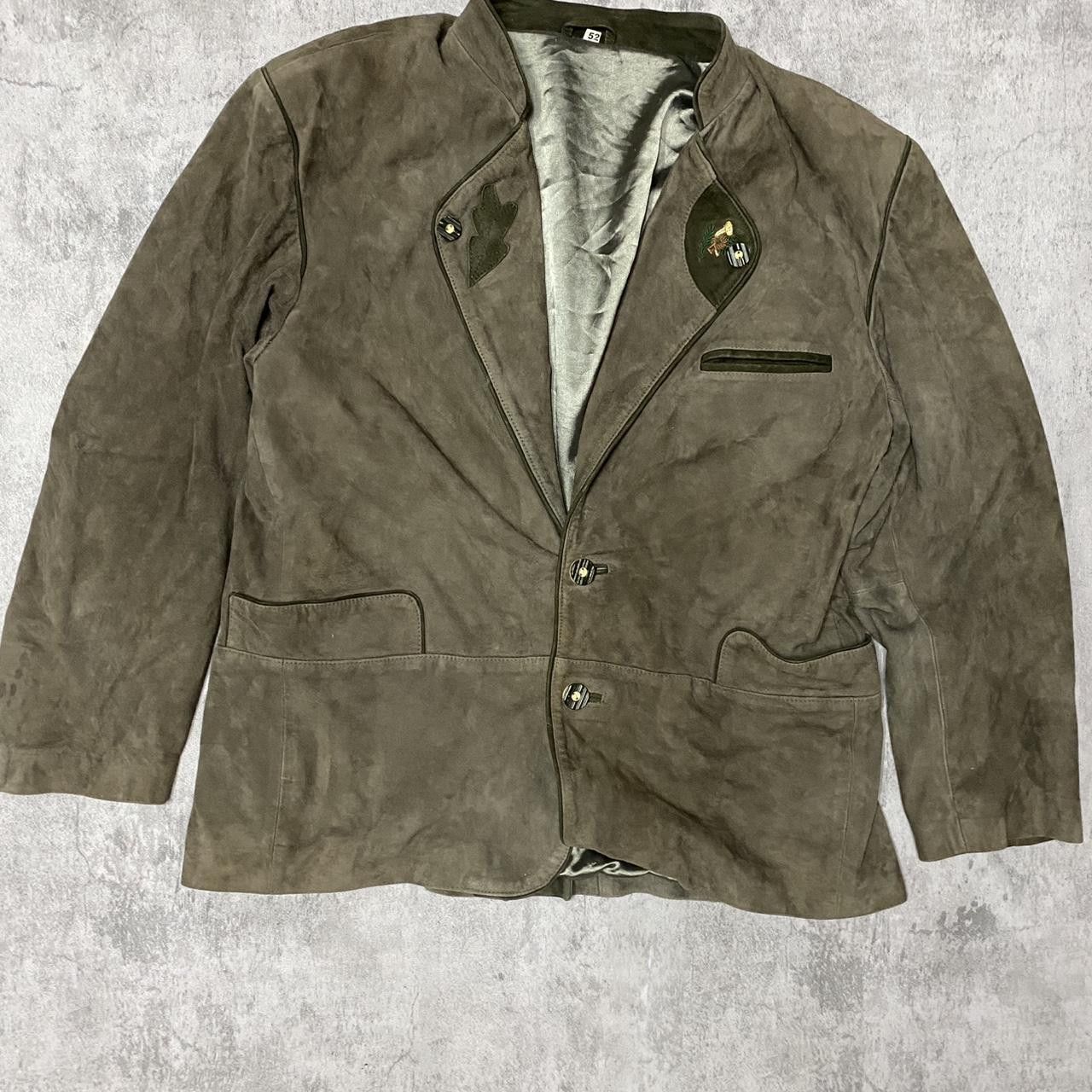 Other Green suede leather jacket with a unique Size L / US 10 / IT 46 - 1 Thumbnail