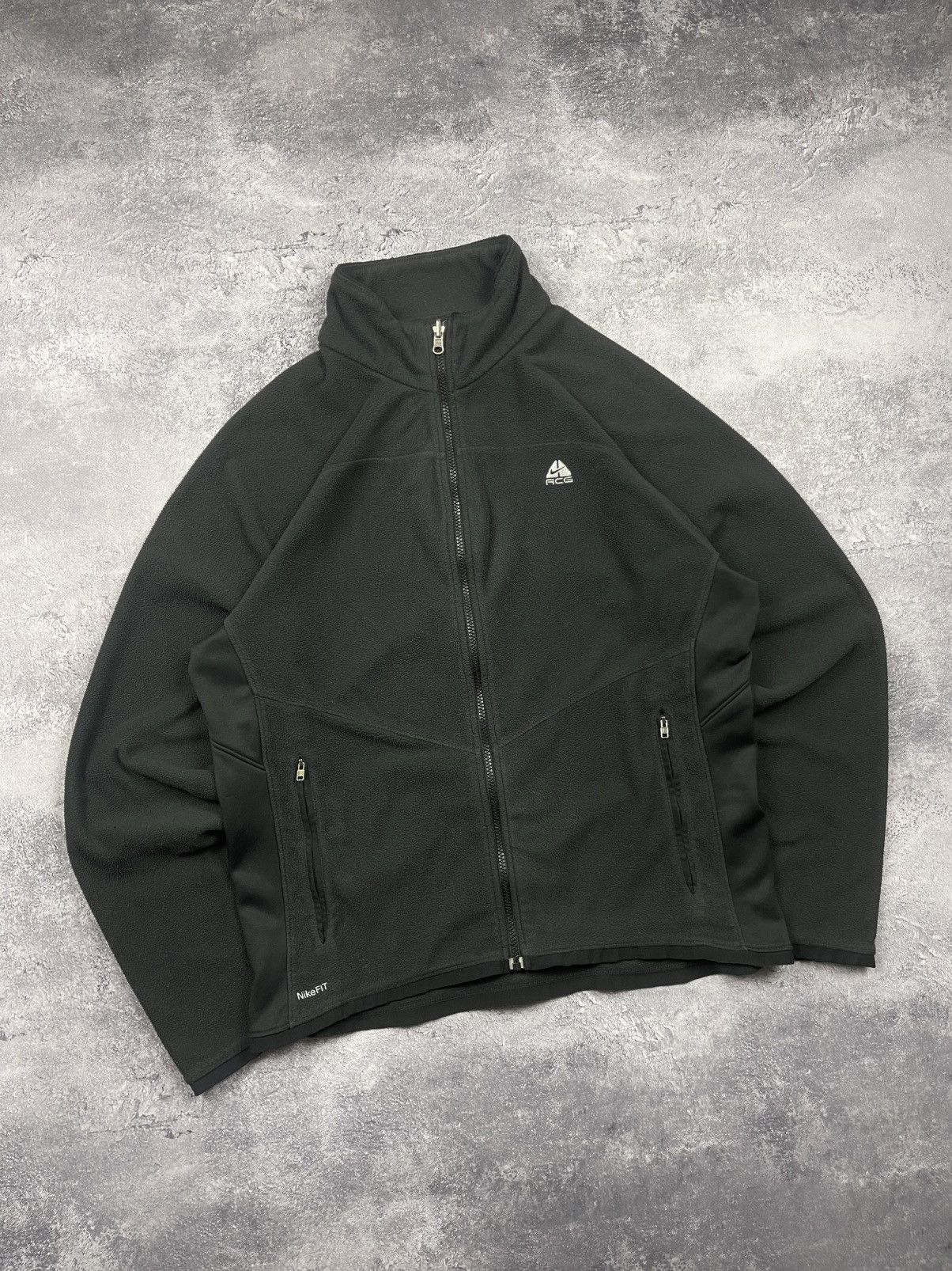 Nike Vintage Nike ACG Fleece Zip Jacket Rare 90s Y2K Size US L / EU 52-54 / 3 - 3 Thumbnail
