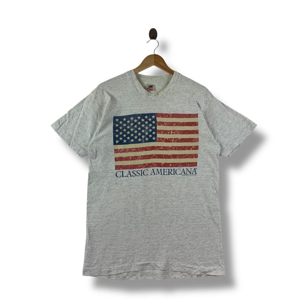 Fruit Of The Loom Vintage CLASSIC American flag tees Size US L / EU 52-54 / 3 - 1 Thumbnail