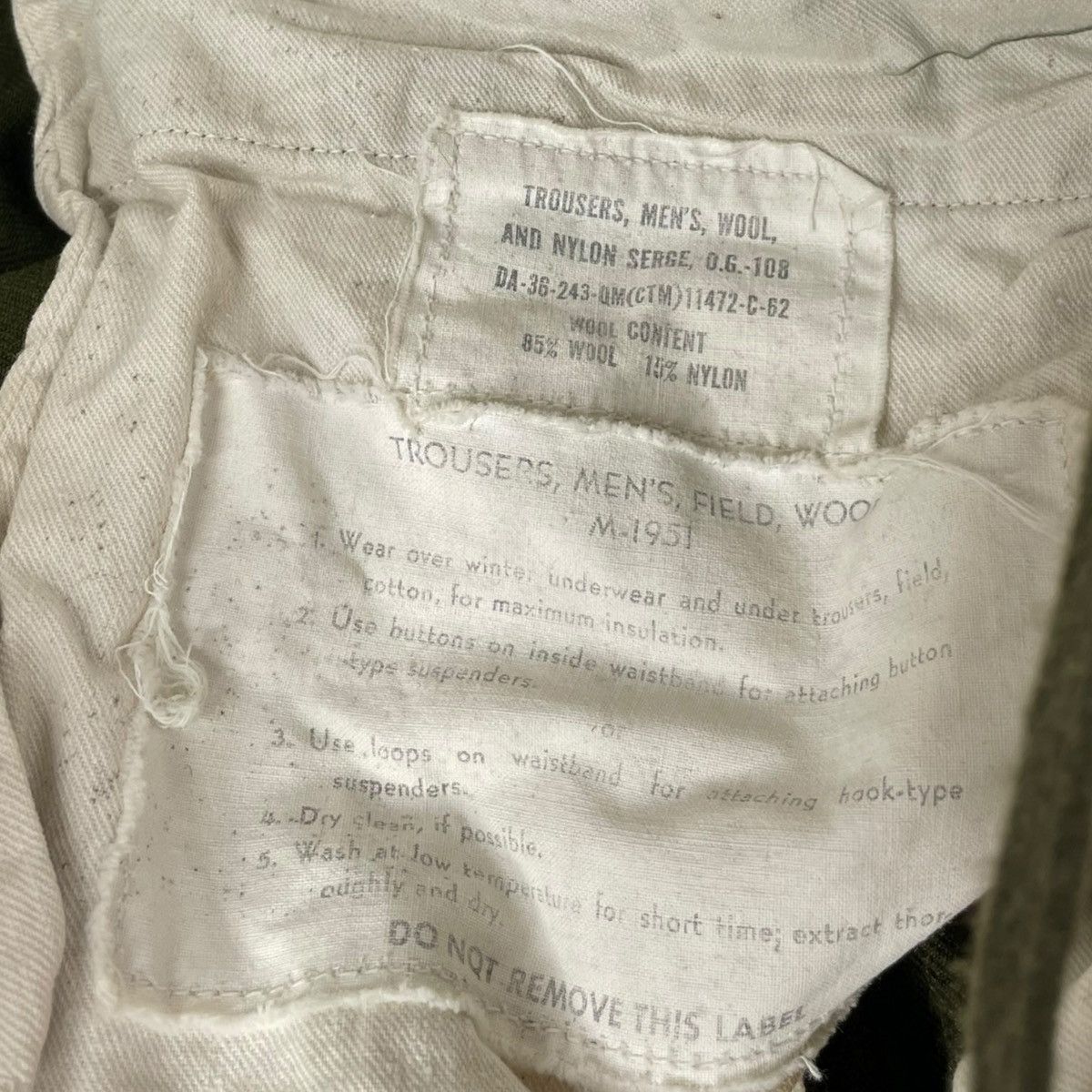 Vintage Vintage m-1951 og-108 pleated wool military trousers Size US 30 / EU 46 - 4 Thumbnail