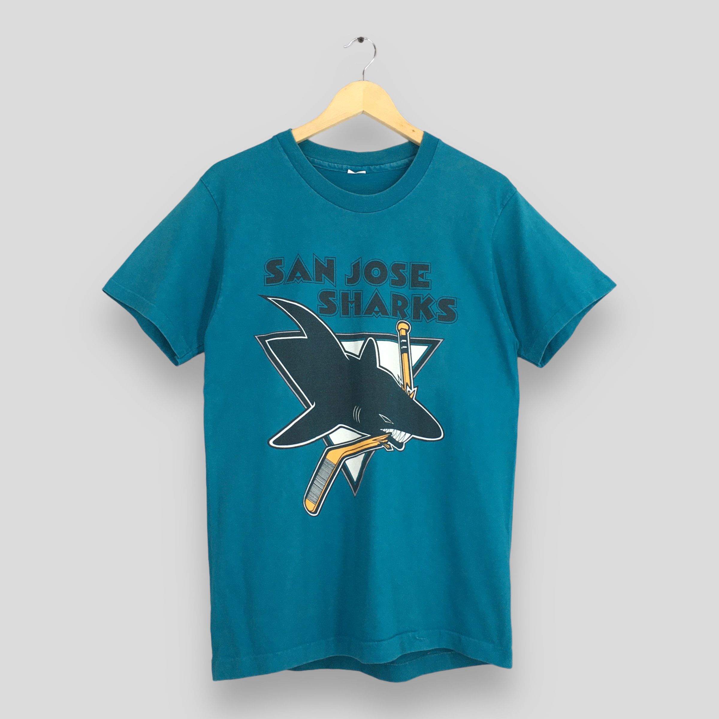 Vintage 90's San Jose Sharks Hockey NHL T shirt Medium
