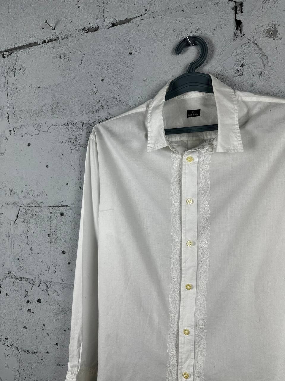 Designer × Paul Smith Vintage Paul Smith White Embroidered Designer Shirt Size US L / EU 52-54 / 3 - 1 Thumbnail