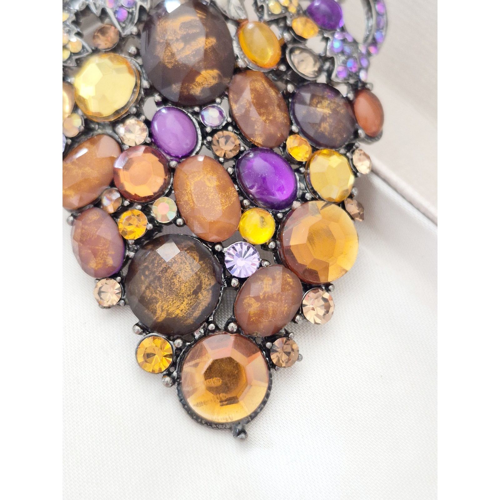 Other Large Grape Multi-color Rhinestone Brooch Size ONE SIZE - 3 Thumbnail