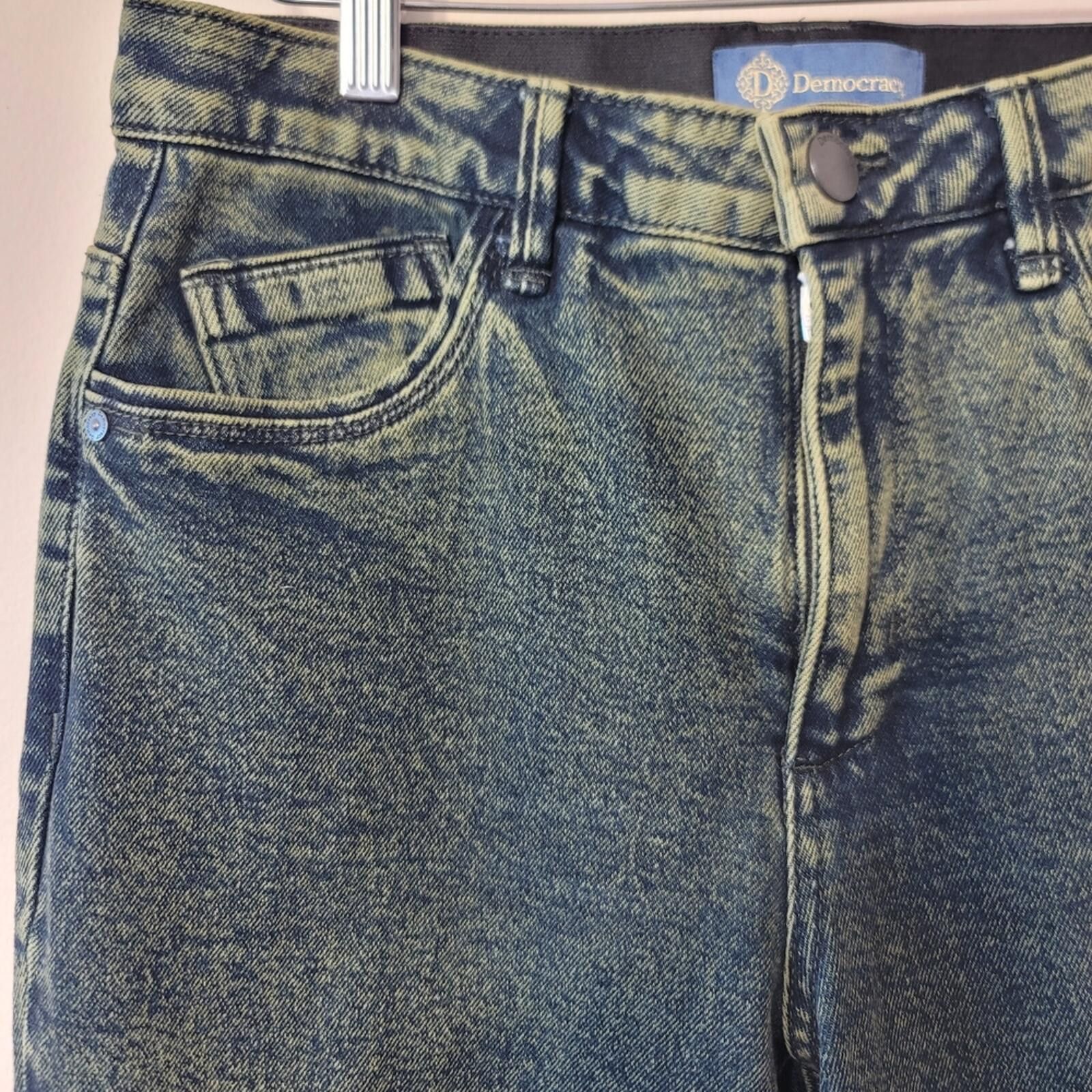 Other Democracy “Absolution” Green Tint Denim Acid Wash Sz 8 Size 30" / US 8 / IT 44 - 9 Thumbnail