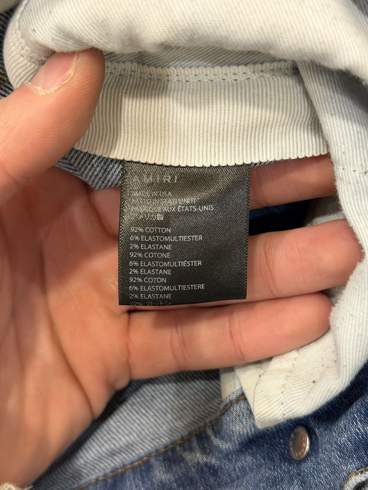 Amiri Amiri MX1 Camo Patch Denim Denim Jeans - Blue Size US 38 / EU 54 - 3 Thumbnail