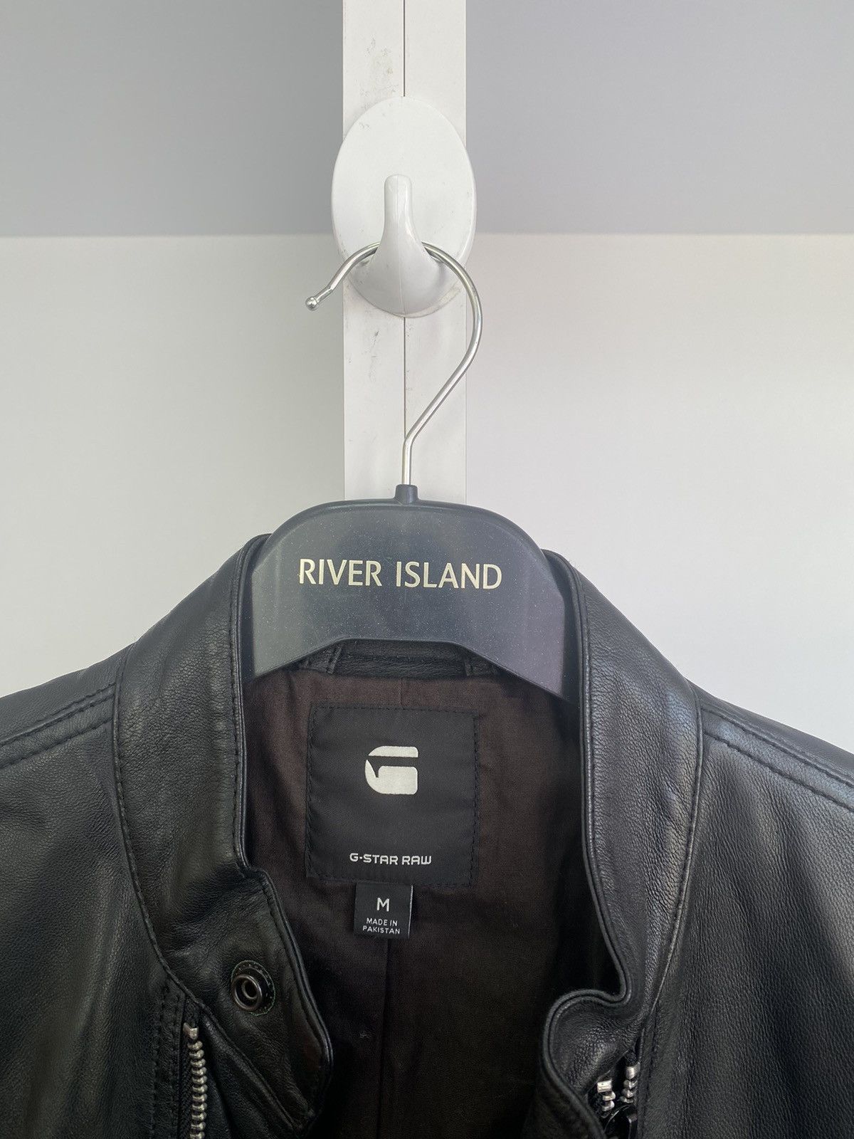 G-Star × Vintage Vintage G Star Raw Leather Hybrid Slim Biker wmns jacket Size M / US 6-8 / IT 42-44 - 7 Thumbnail