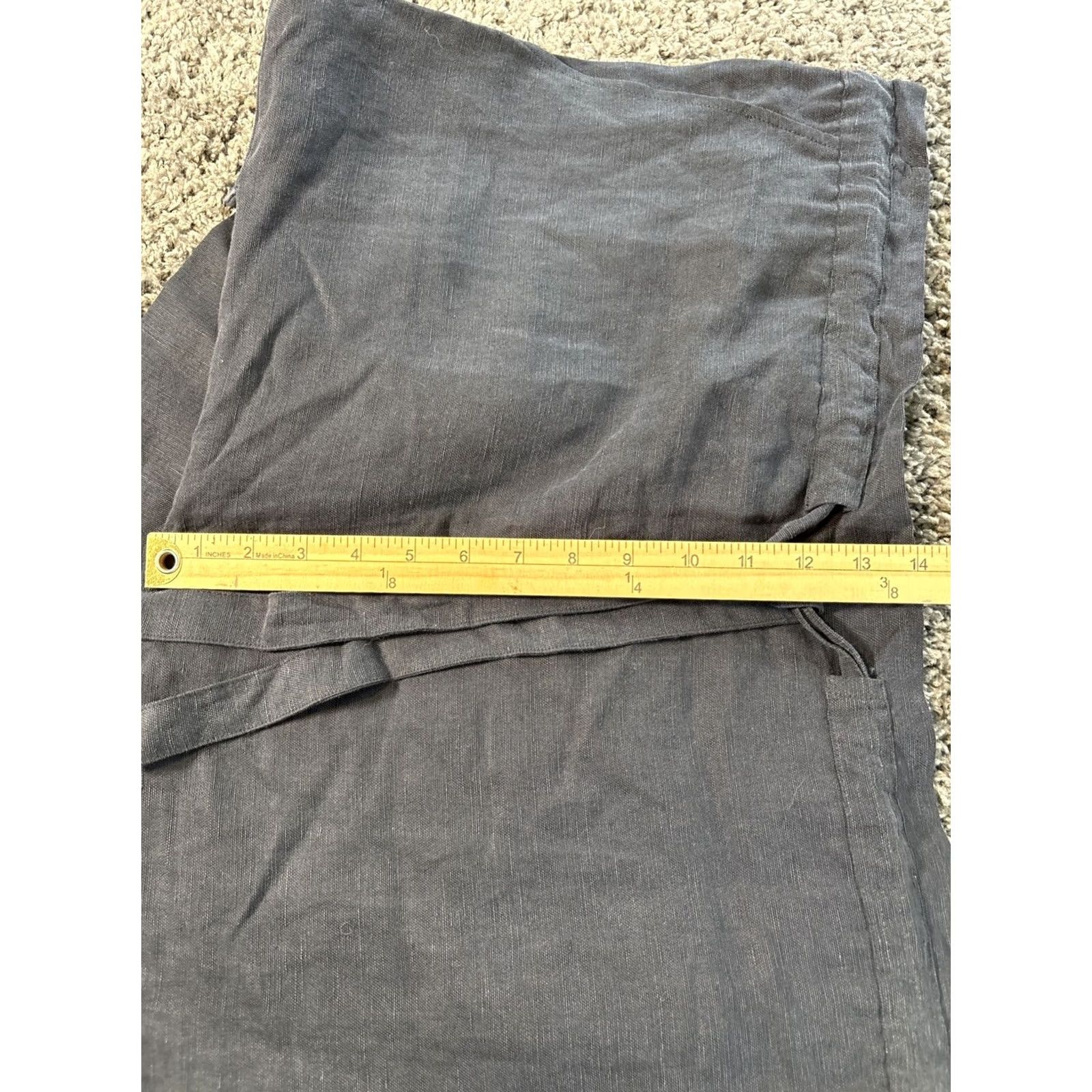 Ulla Johnson Ulla Johnson Drop Crotch Pants Sz 0 Gray Harem Paper Bag Drawstring Crop Linen Size 25" / US 0 / IT 36 - 5 Thumbnail