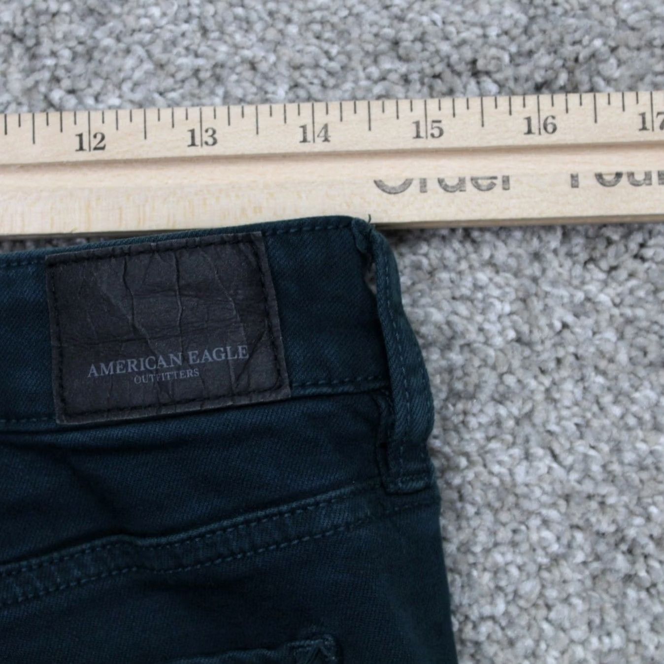American Eagle Outfitters American Eagle Outfitters Jegging Jeans Womens 10 Green Distressed Stretch 29 in Inseam Regular Rise Mid 8.5-10.5 in 90s Grunge Preppy AE Jeggings Size 32" / US 10 / IT 46 - 7 Thumbnail