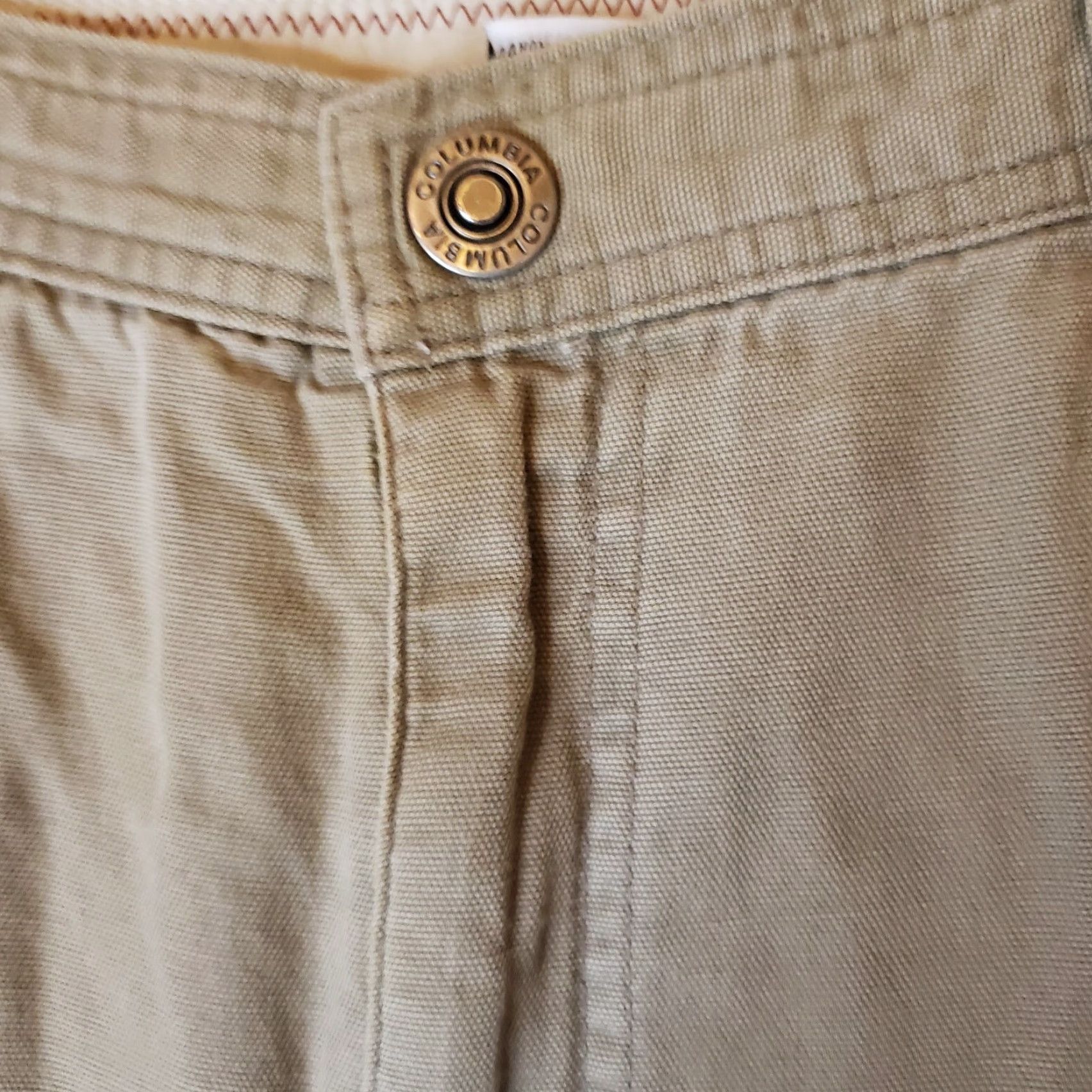 Vintage Columbia Omni-Shield Hiking Outdoor Pants Khaki Mens 34x32 Zip Pockets Canvas Cotton Regular Straight Jeans style Khakis Outdoor Mens Size US 34 / EU 50 - 7 Thumbnail