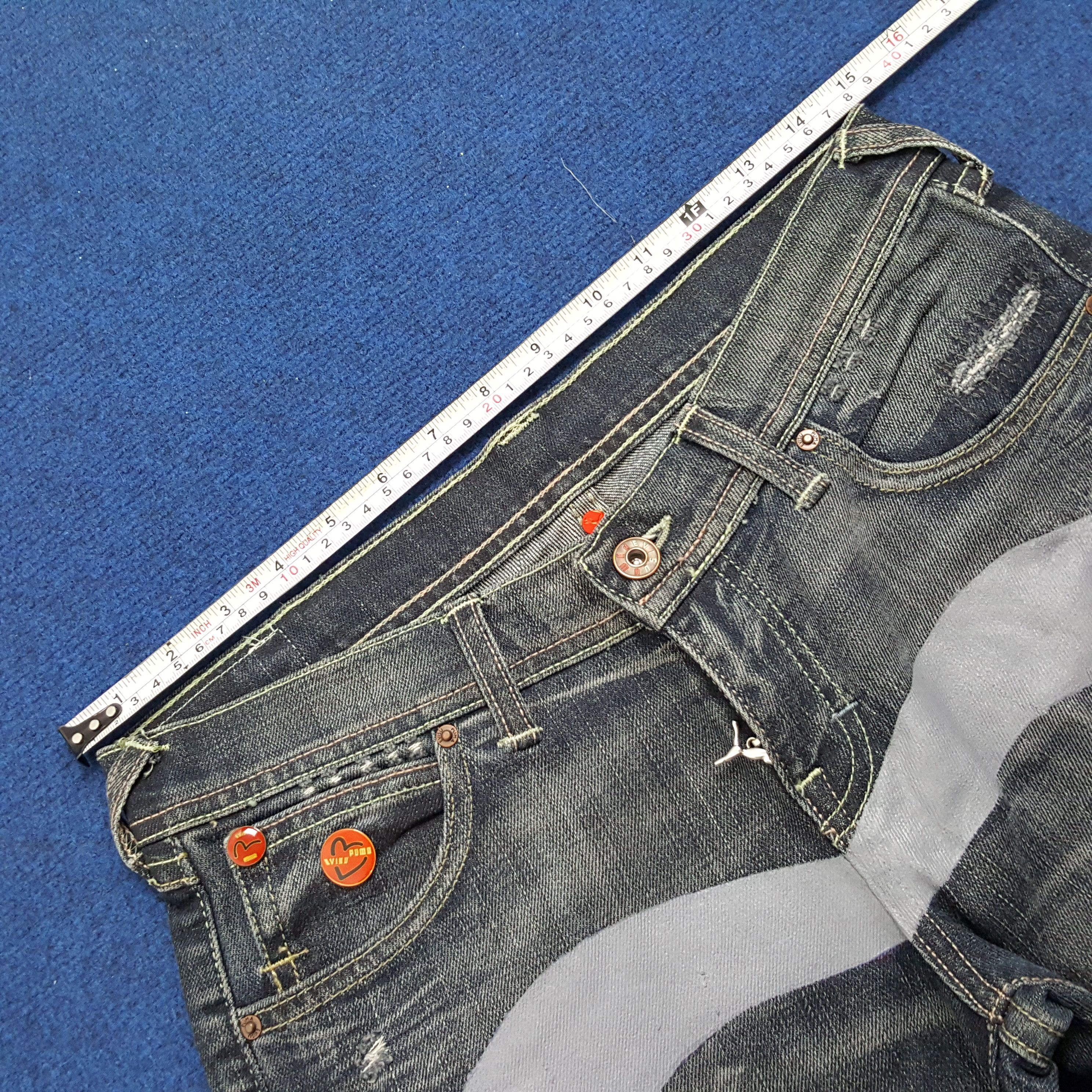 Evisu Vintage Evisu x Puma Japanese Brand Custom Daicock Jeans Size 30" / US 8 / IT 44 - 7 Thumbnail