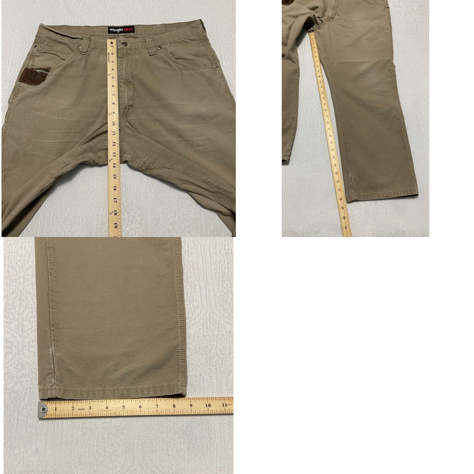 Wrangler VINTAGE Wrangler Riggs Workwear Pants Mens 40x30 Beig Ripstop Straight Vintage Size US 40 / EU 56 - 8 Thumbnail