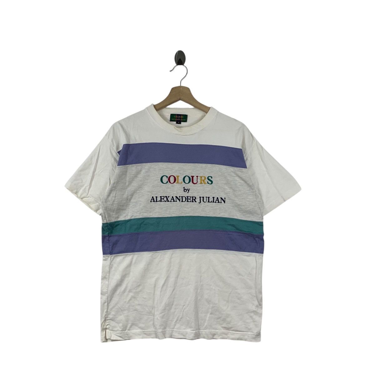 Alexander Julian Vintage ALEXANDER JULIAN COLOURS Collection Striped Tee Size M / US 6-8 / IT 42-44 - 1 Thumbnail