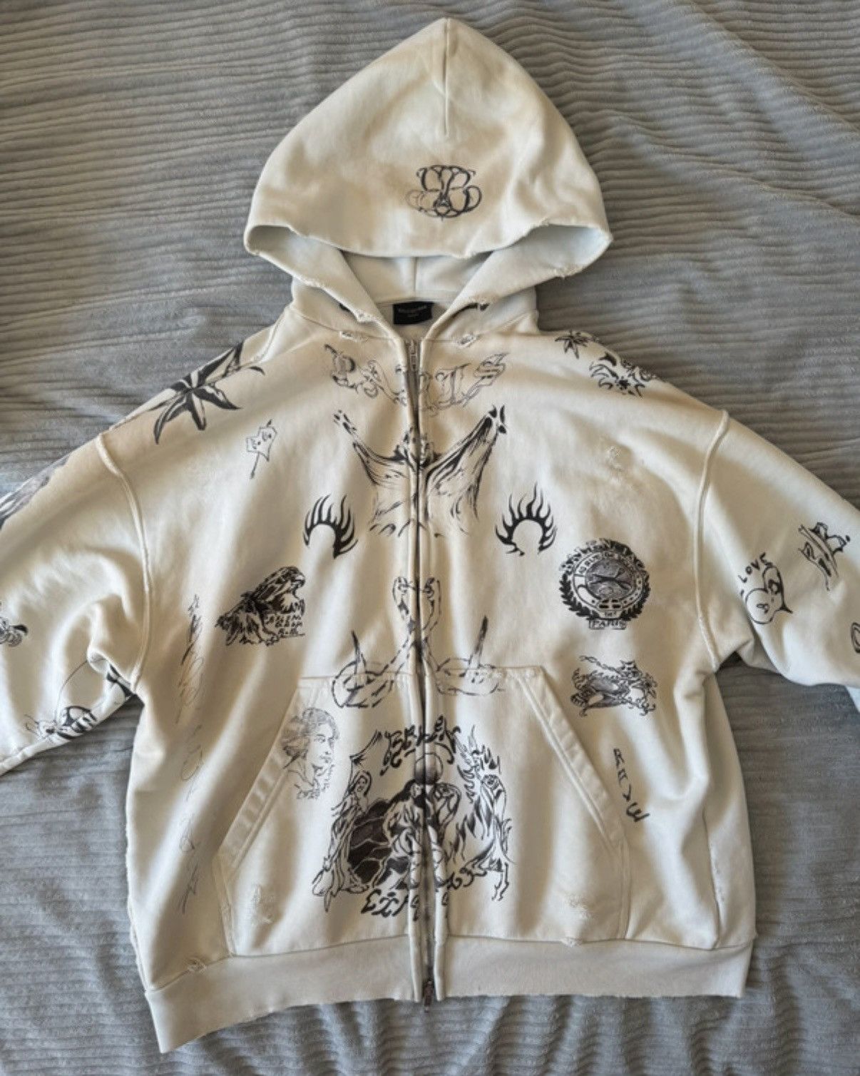 Balenciaga Balenciga tattoo zipup Size US S / EU 44-46 / 1 - 1 Thumbnail