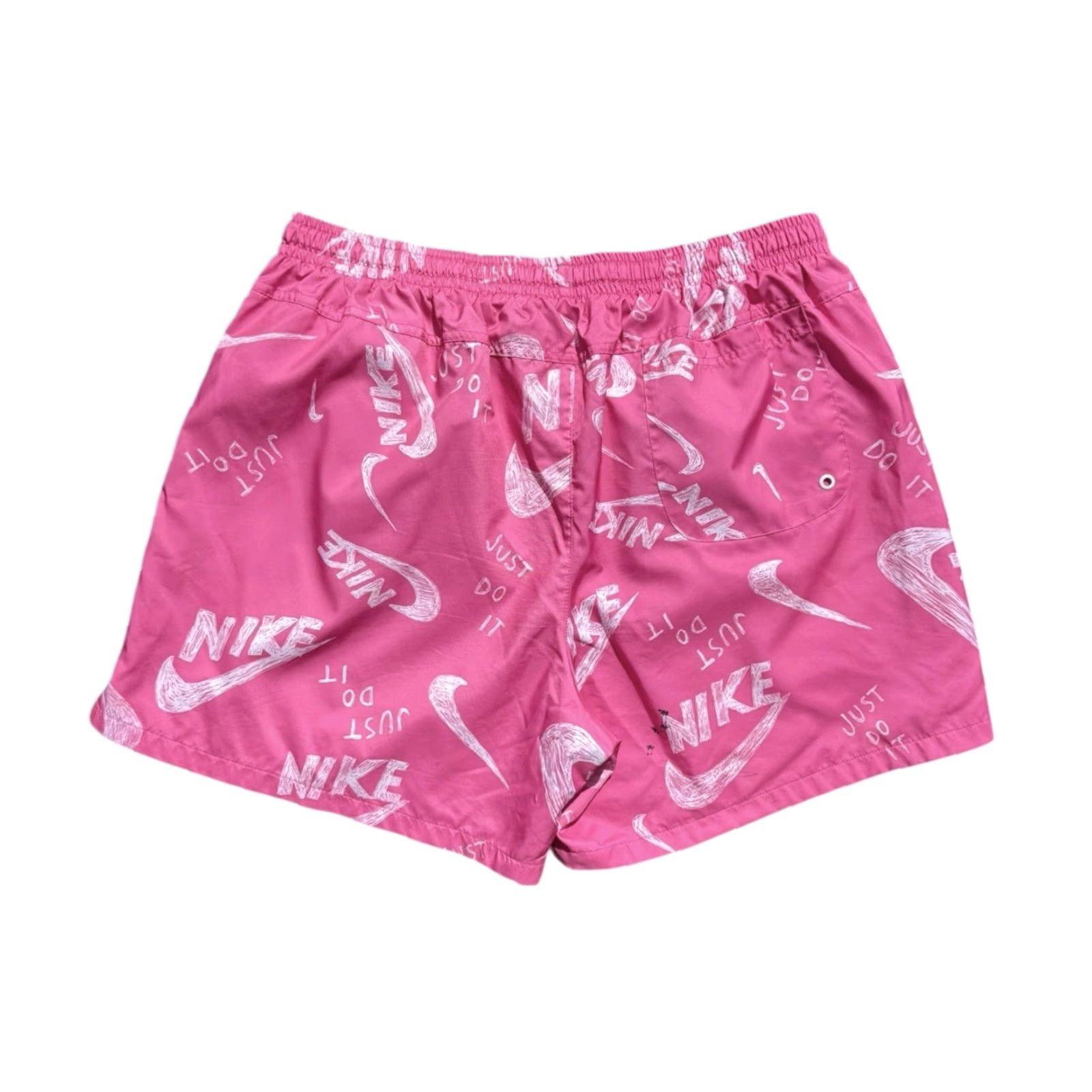 Nike Nike Sportswear Shorts Pink Just Do It All Over Print NSW Woven Flow Sz 2XL Mens Activewear Short 2XL Size US 39 - 2 Thumbnail
