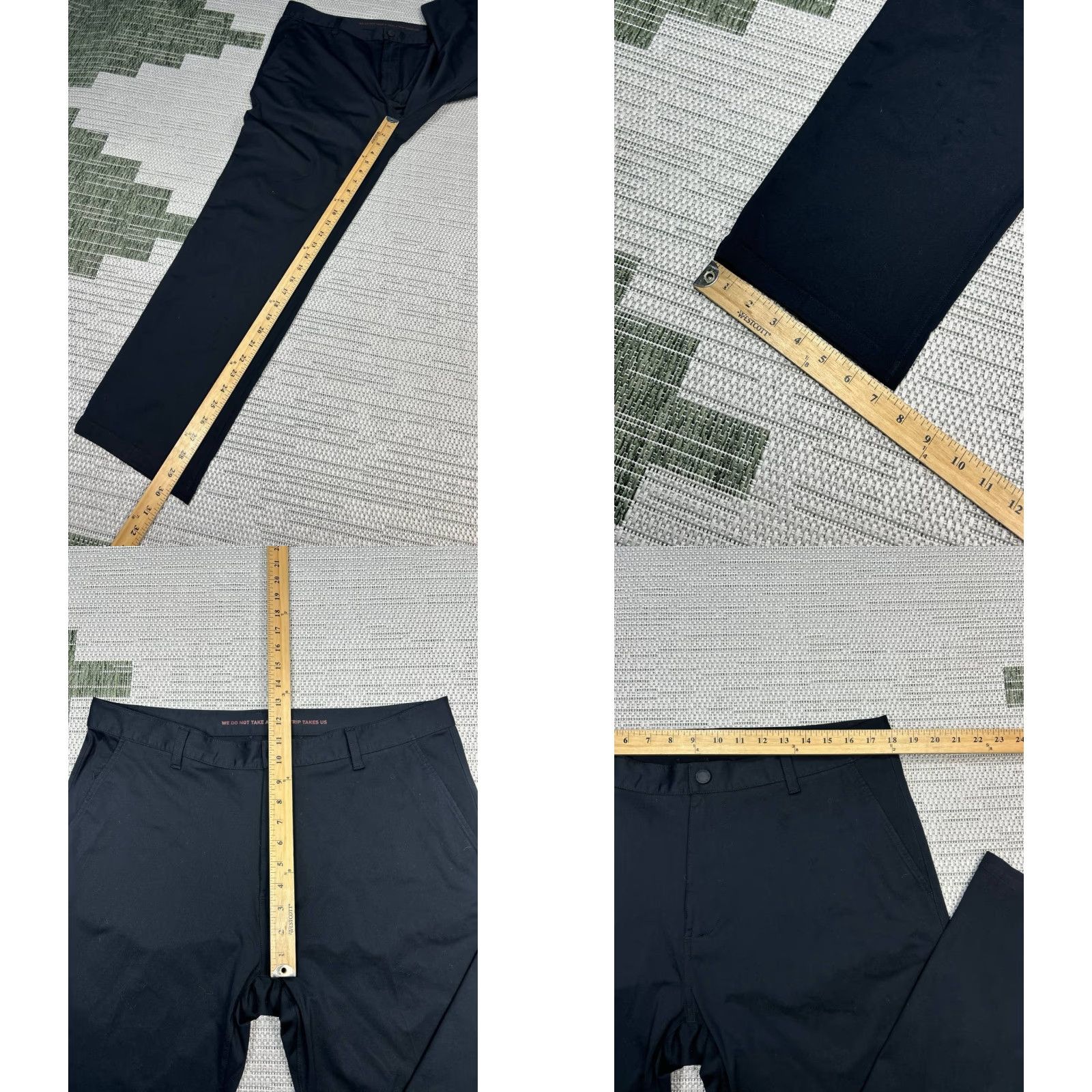 Rhone Rhone Pants Mens 36 Black Polyester Tapered Size US 36 / EU 52 - 8 Thumbnail
