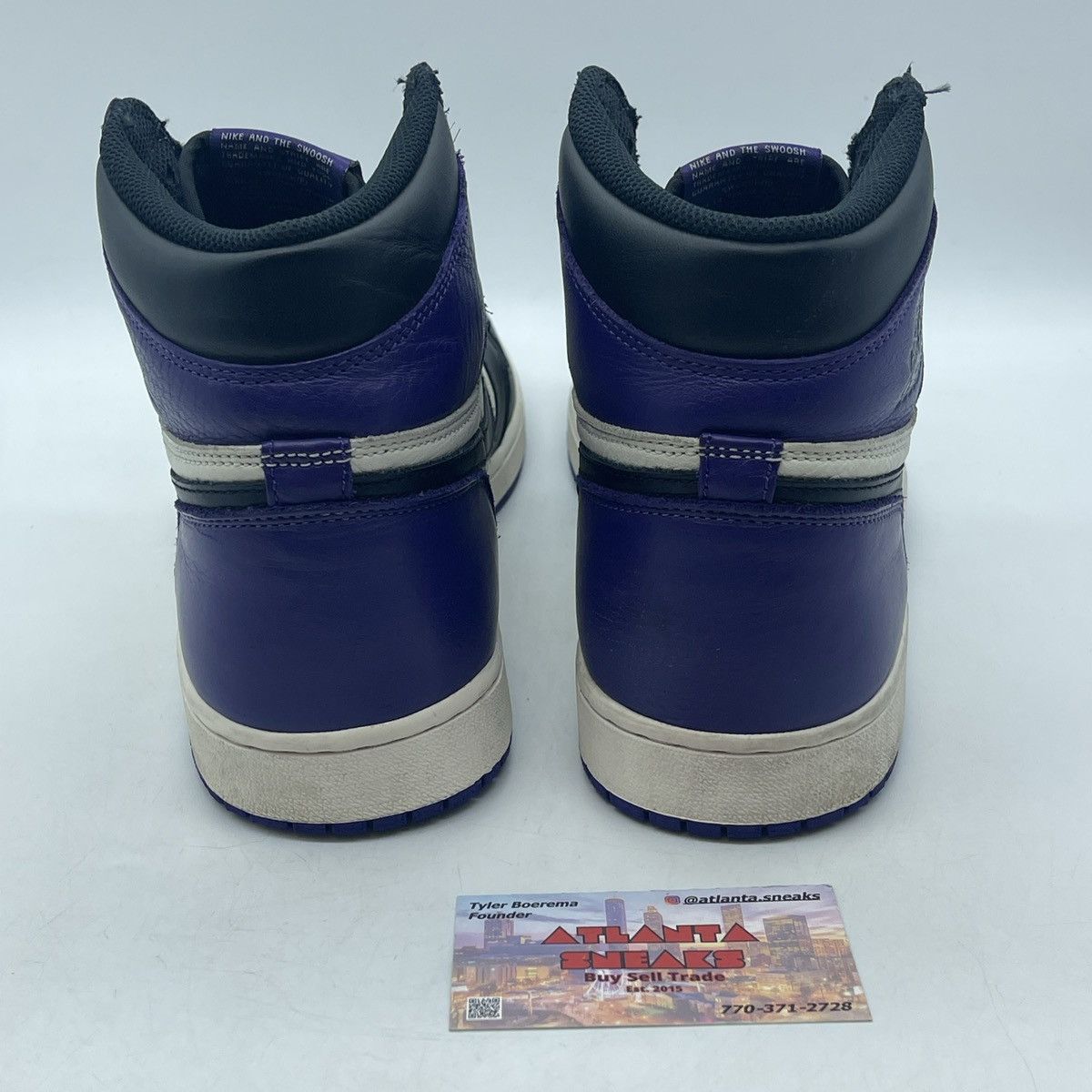 Nike Air Jordan 1 high court purple Size US 12 / EU 45 - 3 Thumbnail