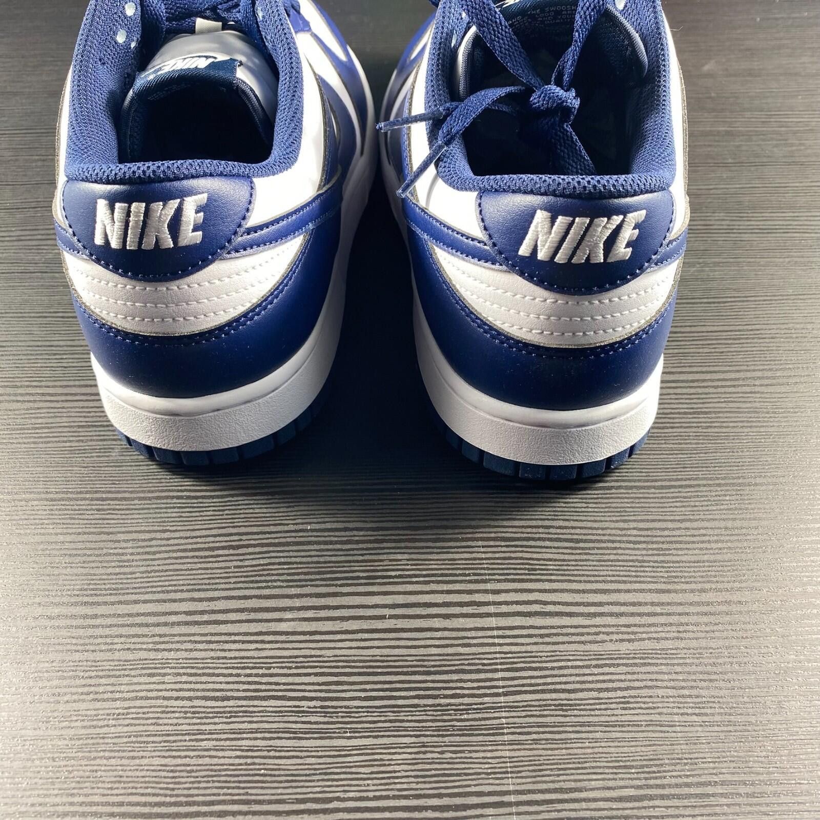 Nike UK 10 Nike Dunk Low Retro Trainers - Midnight Navy/White ✅ Size US 11 / EU 44 - 4 Thumbnail