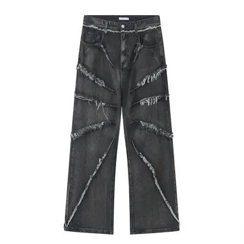 Jean Fringed Shadow Baggy Denim Jeans Size US 32 / EU 48 - 5 Thumbnail