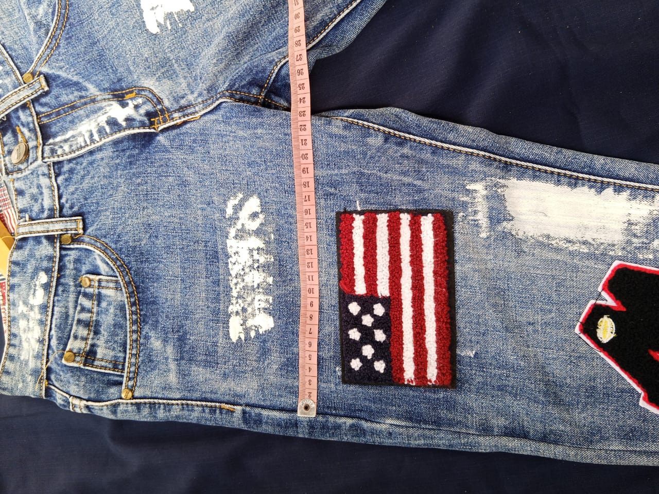 Designer × Vintage Men's Hip Hop Street Jeans Y2K Men's Slim Fit Denim Pants Size US 29 - 6 Thumbnail