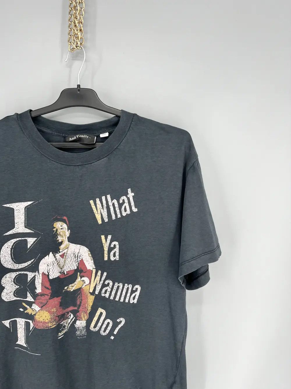 Band Tees Topshop And Finally Ice T Gray Graphic Tee Short Sleeve Size US L / EU 52-54 / 3 - 5 Thumbnail