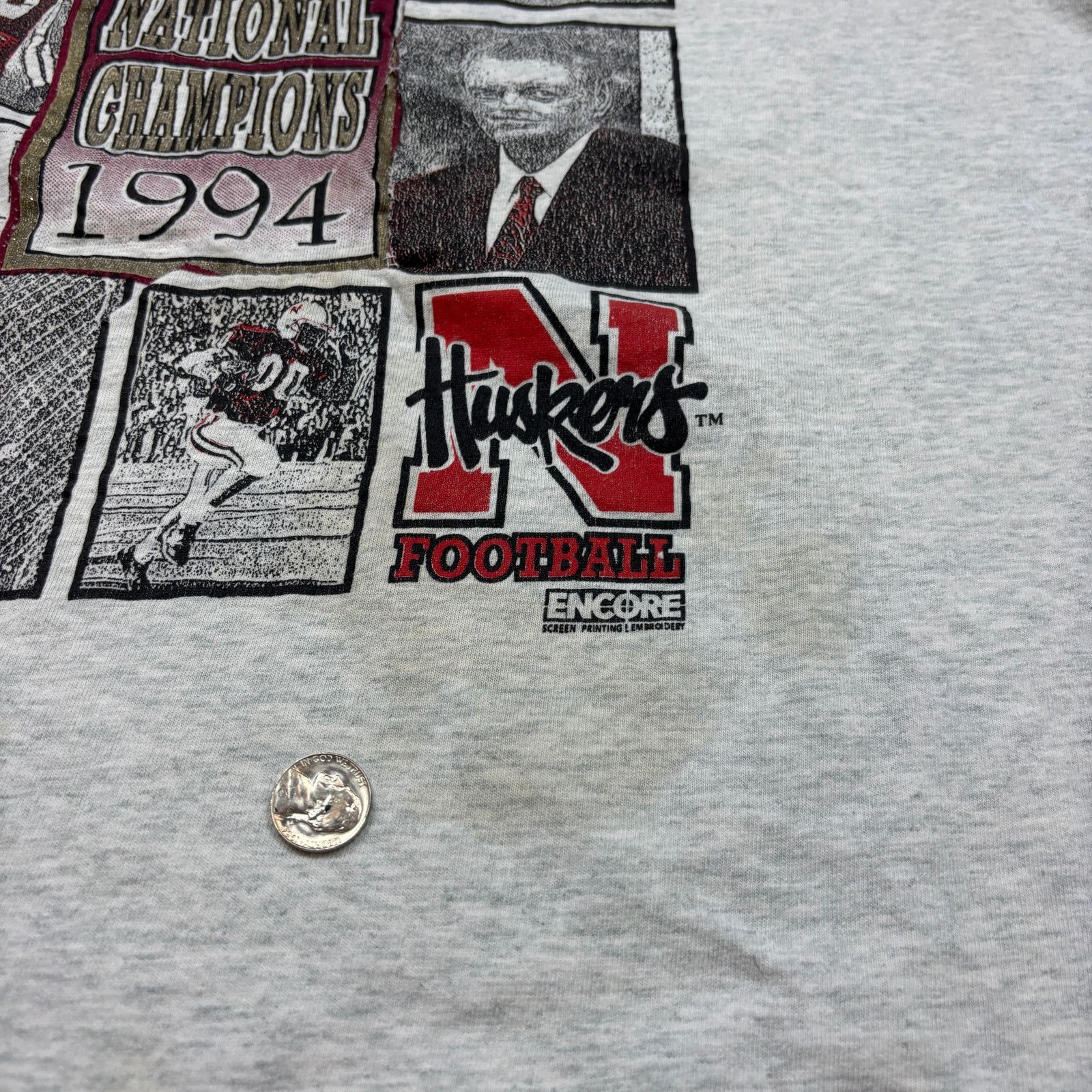 Fruit Of The Loom × Vintage VTG 94 University of Nebraska Cornhuskers Champions Shirt XL Size US XL / EU 56 / 4 - 11 Thumbnail
