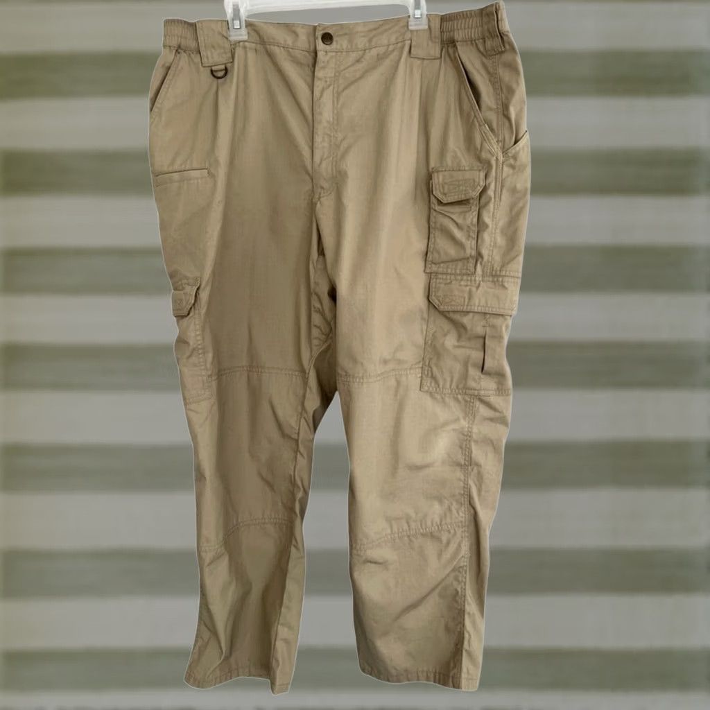 Vintage 5.11 Tactical Taclite Pro Ripstop Pant w/8 Pockets - Mens Cargo Pants 42 Regular Tan/Khaki 42X30 74273 Size US 42 / EU 58 - 1 Thumbnail