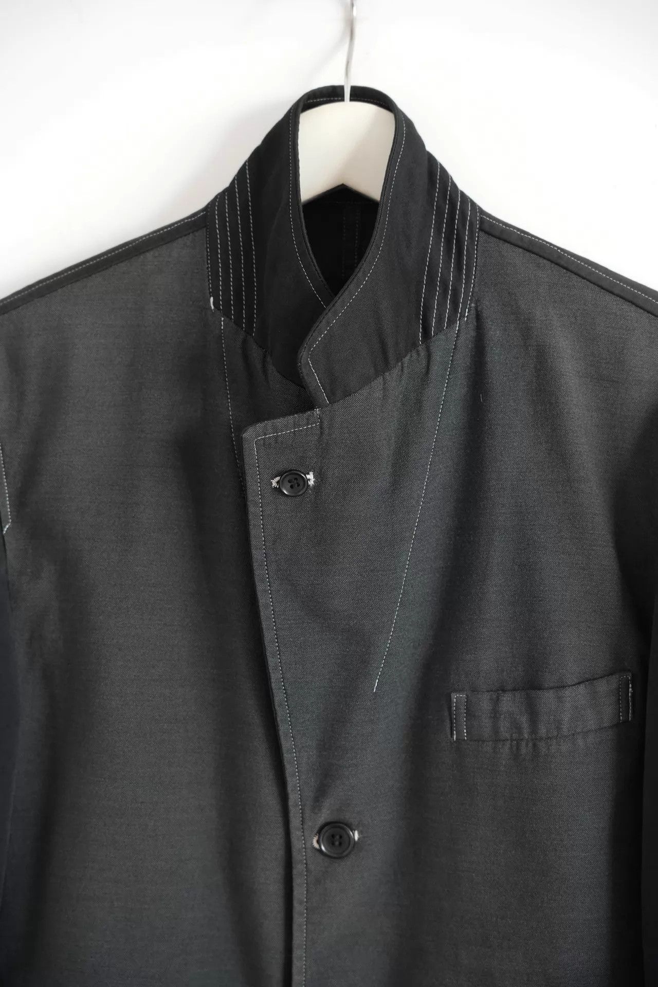 Comme des Garcons CDG Homme 02AW 3B Contrast Stitch Paneled Blazer Size US S / EU 44-46 / 1 - 4 Thumbnail