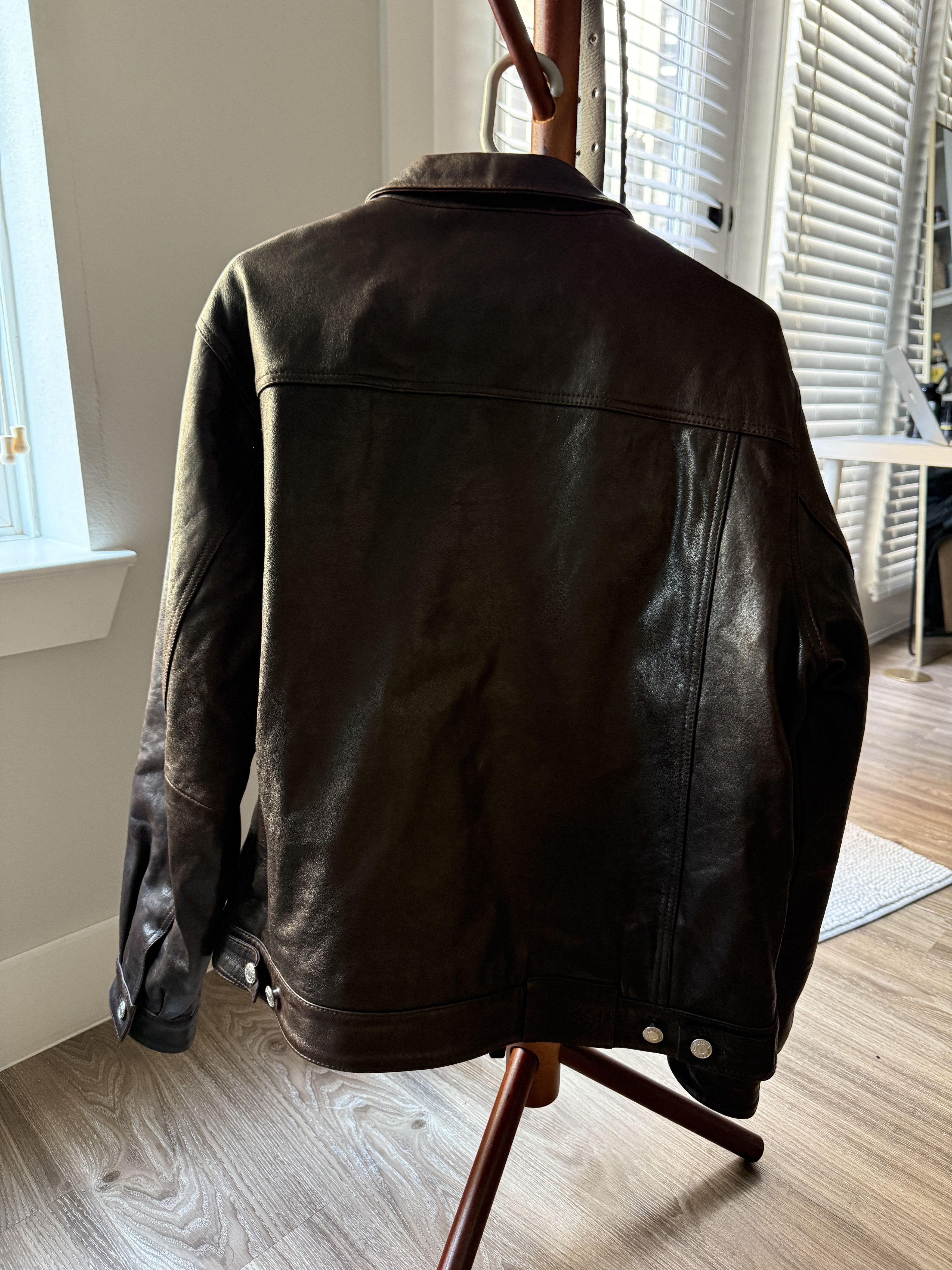 Stussy Stussy Trucker Leather Jacket Size US L / EU 52-54 / 3 - 4 Thumbnail