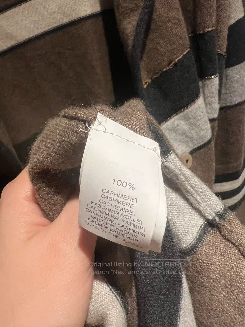 Brunello Cucinelli Brunello Cucinelli Paillette Embellished Cashmere Striped Size S / US 4 / IT 40 - 6 Thumbnail