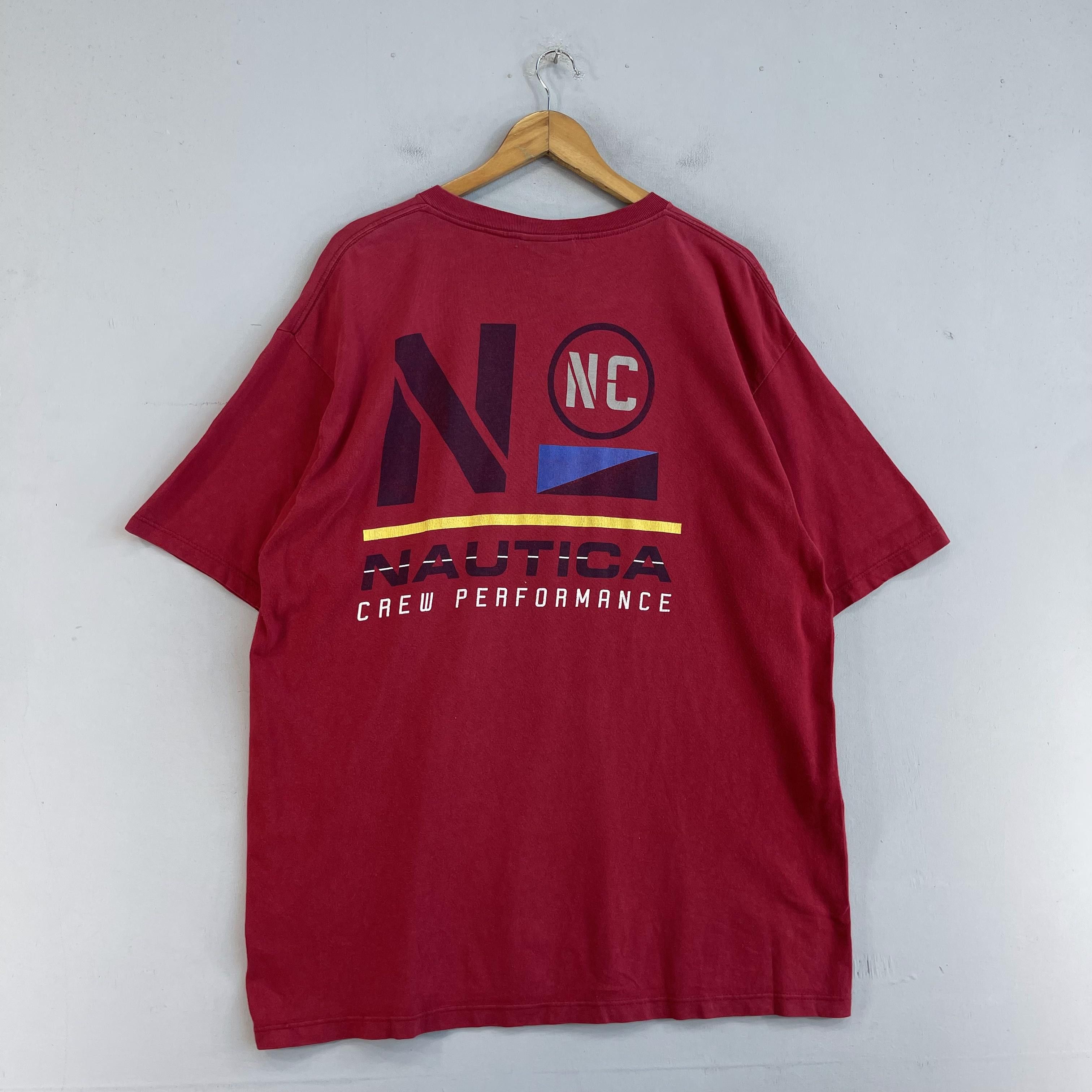 Nautica × Vintage Vintage 90s NAUTICA Sailing Gear Big Logo Printed Tshirt Size US L / EU 52-54 / 3 - 3 Thumbnail