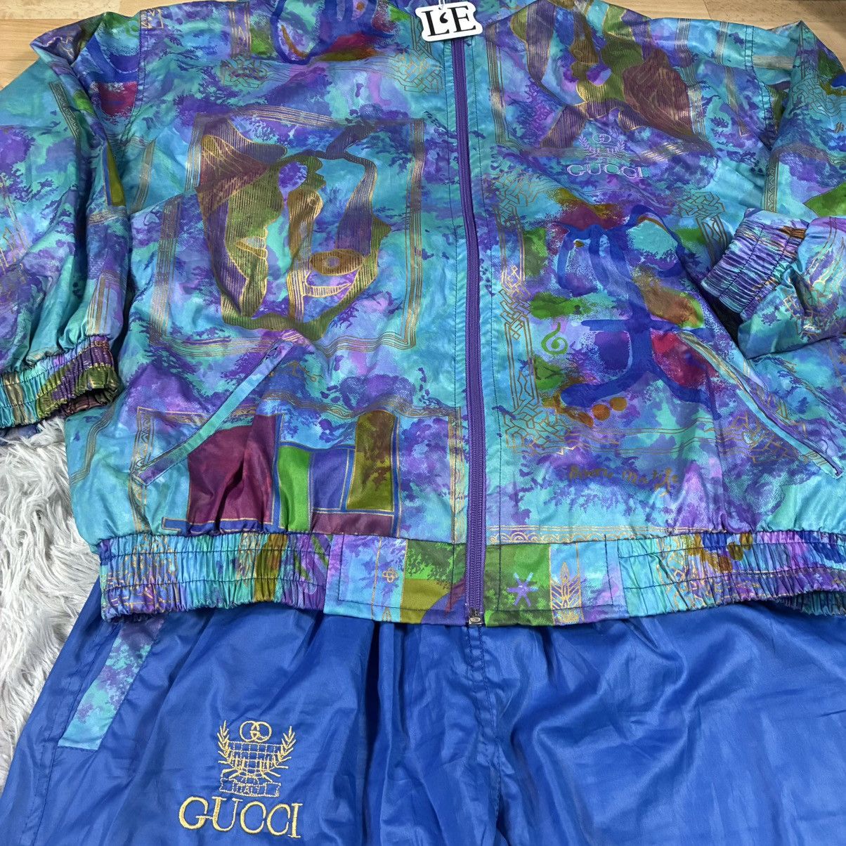 Vintage Mens Gucci Style Nylon Vintage 90s Tracksuit Set Size M Size US M / EU 48-50 / 2 - 2 Thumbnail