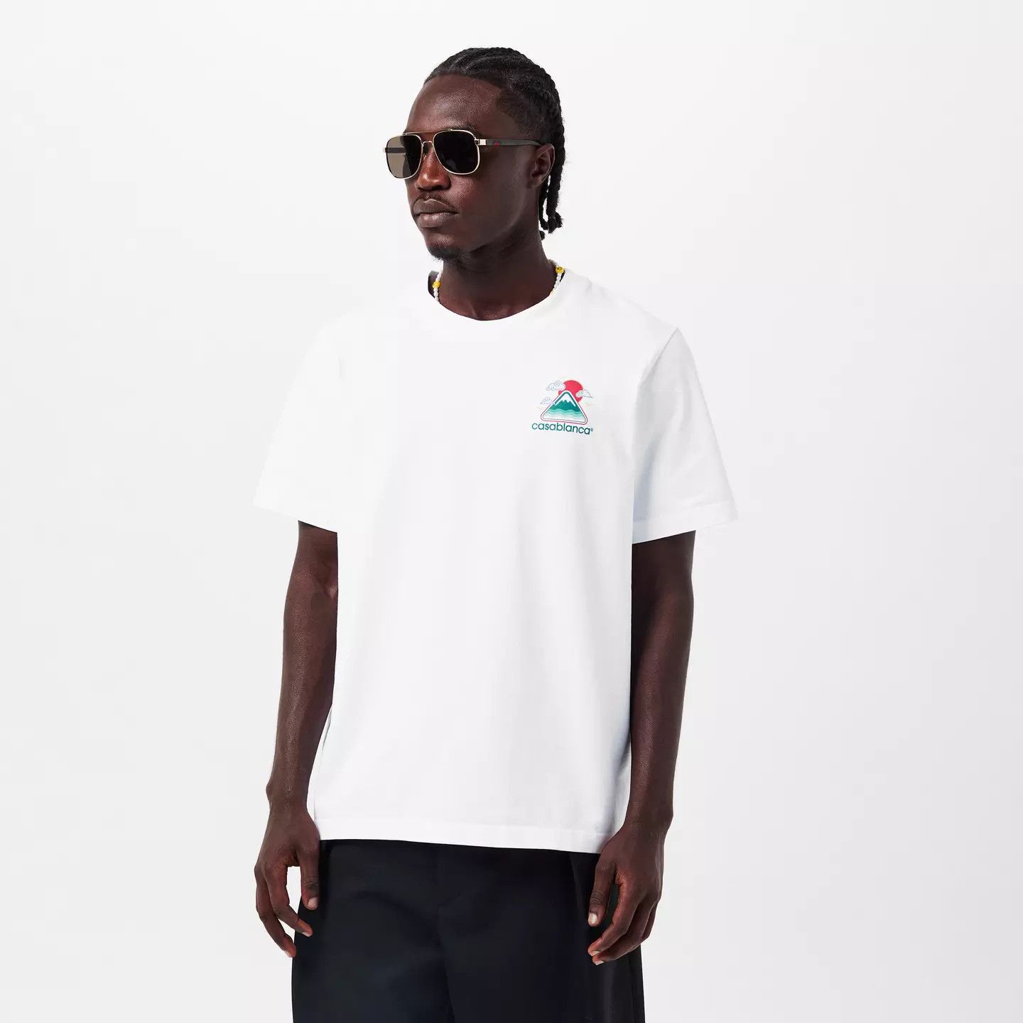 Casablanca o1g2r1mq0426 Montagne Ondulee T-Shirt in White Size US S / EU 44-46 / 1 - 2 Thumbnail