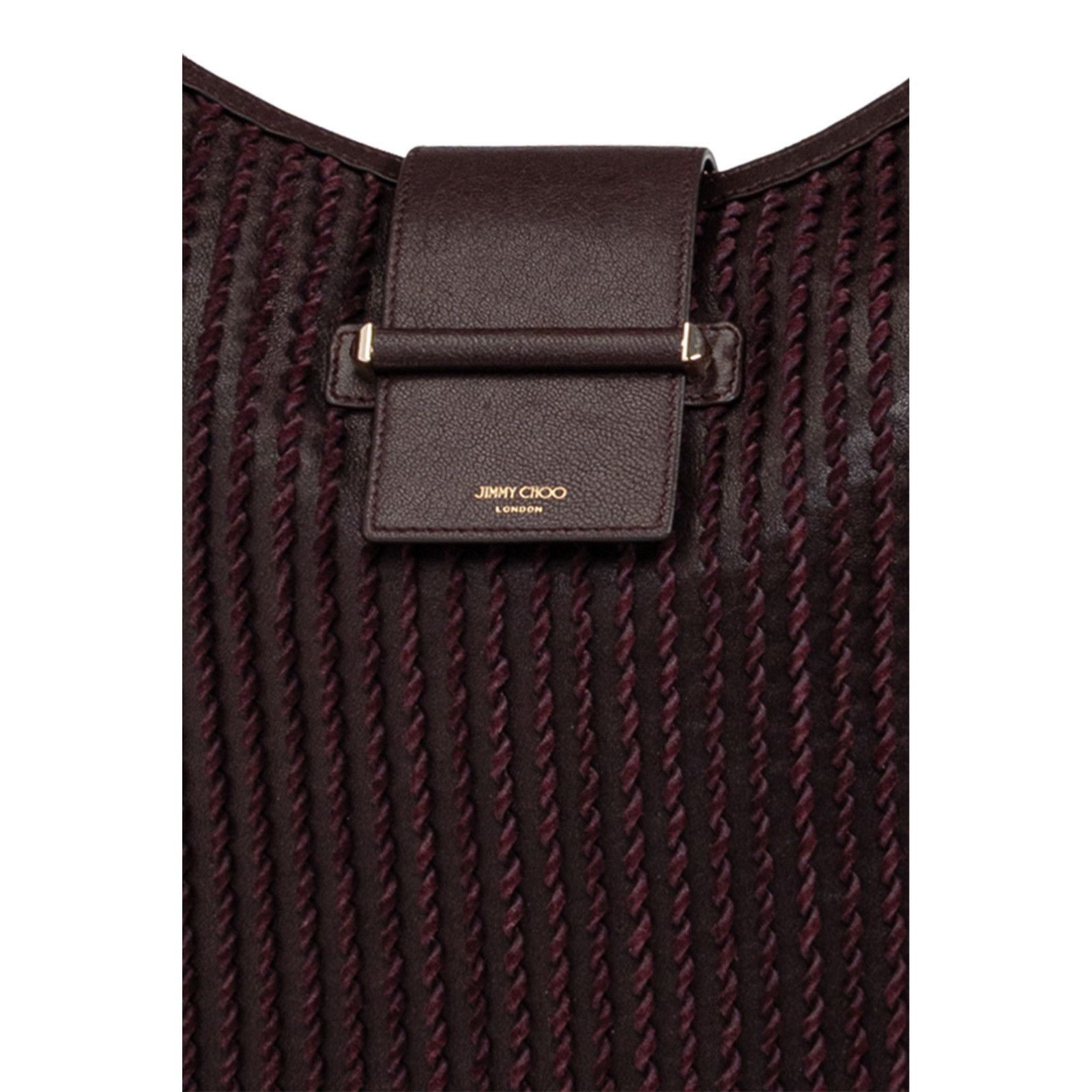 Jimmy Choo JIMMY CHOO Bar Medium Deep Merlot Hobo Shoulder Bag New & Au Size ONE SIZE - 5 Thumbnail