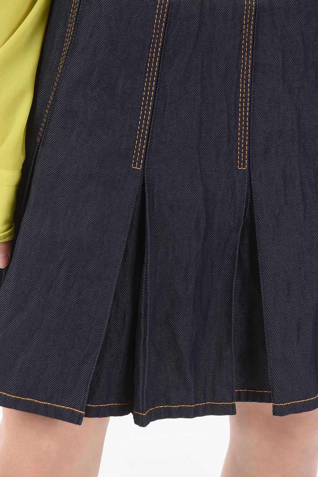Bottega Veneta og1mm0426 Denim Mini Skirt in Blue Size 26" / US 2 / IT 38 - 3 Thumbnail