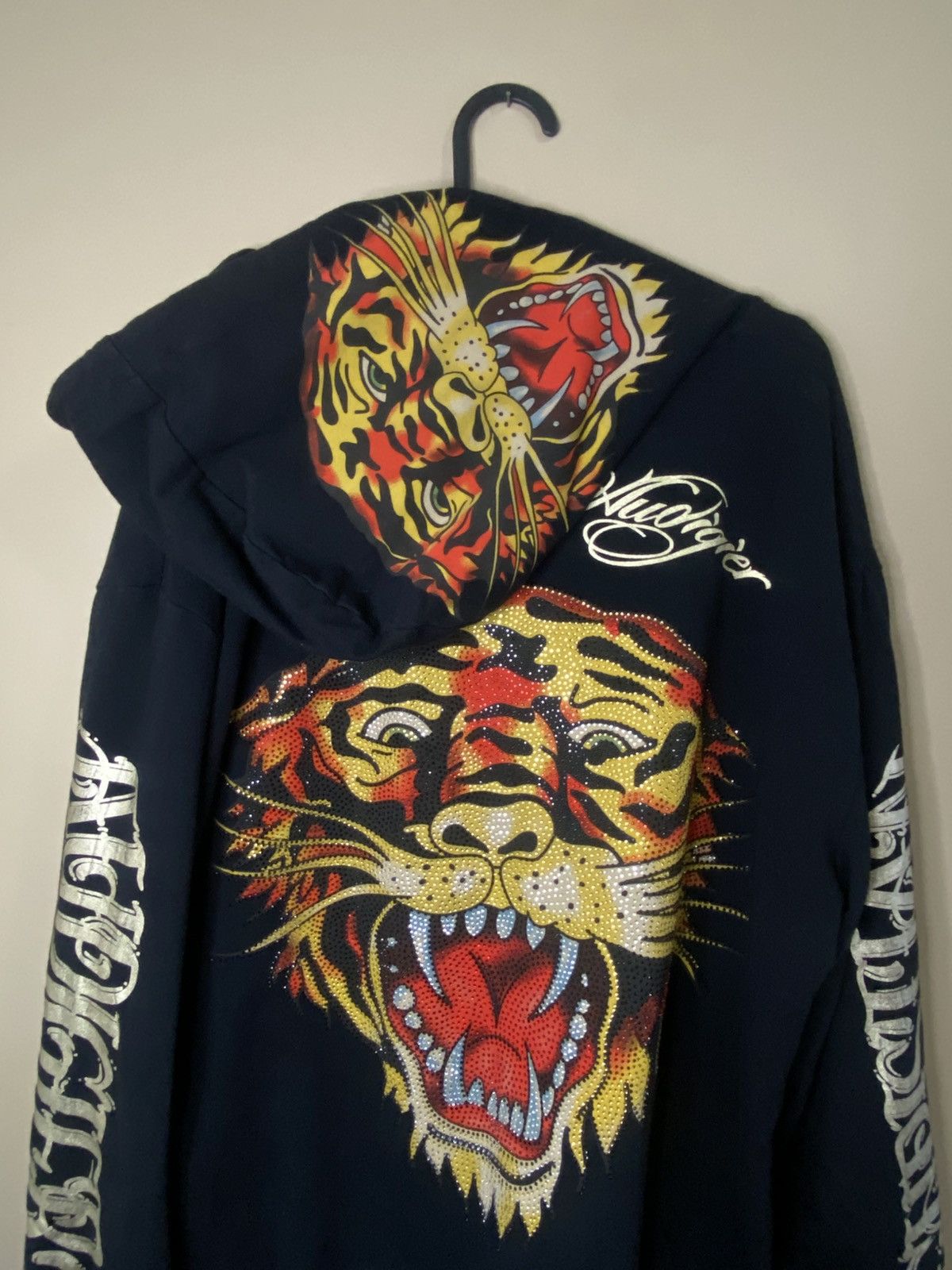 Christian Audigier Vintage Ed Hardy by Christian Audigier Zip Up Sweater Size US XL / EU 56 / 4 - 13 Thumbnail