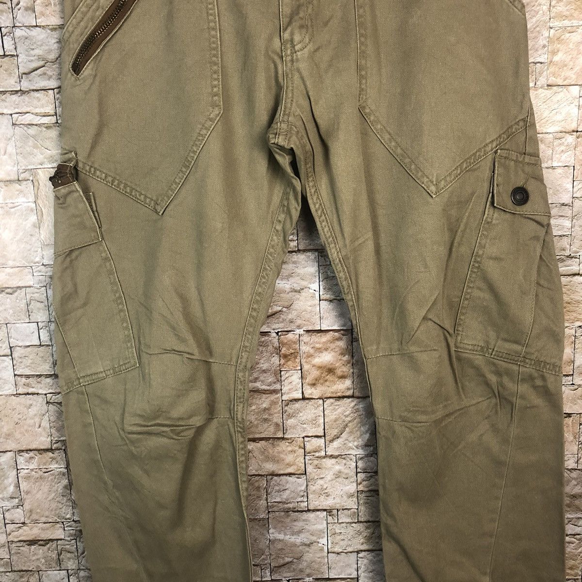 Japanese Brand Dominate japan utility Brown Cargo Multipocket Pants #A365 Size US 31 - 6 Thumbnail