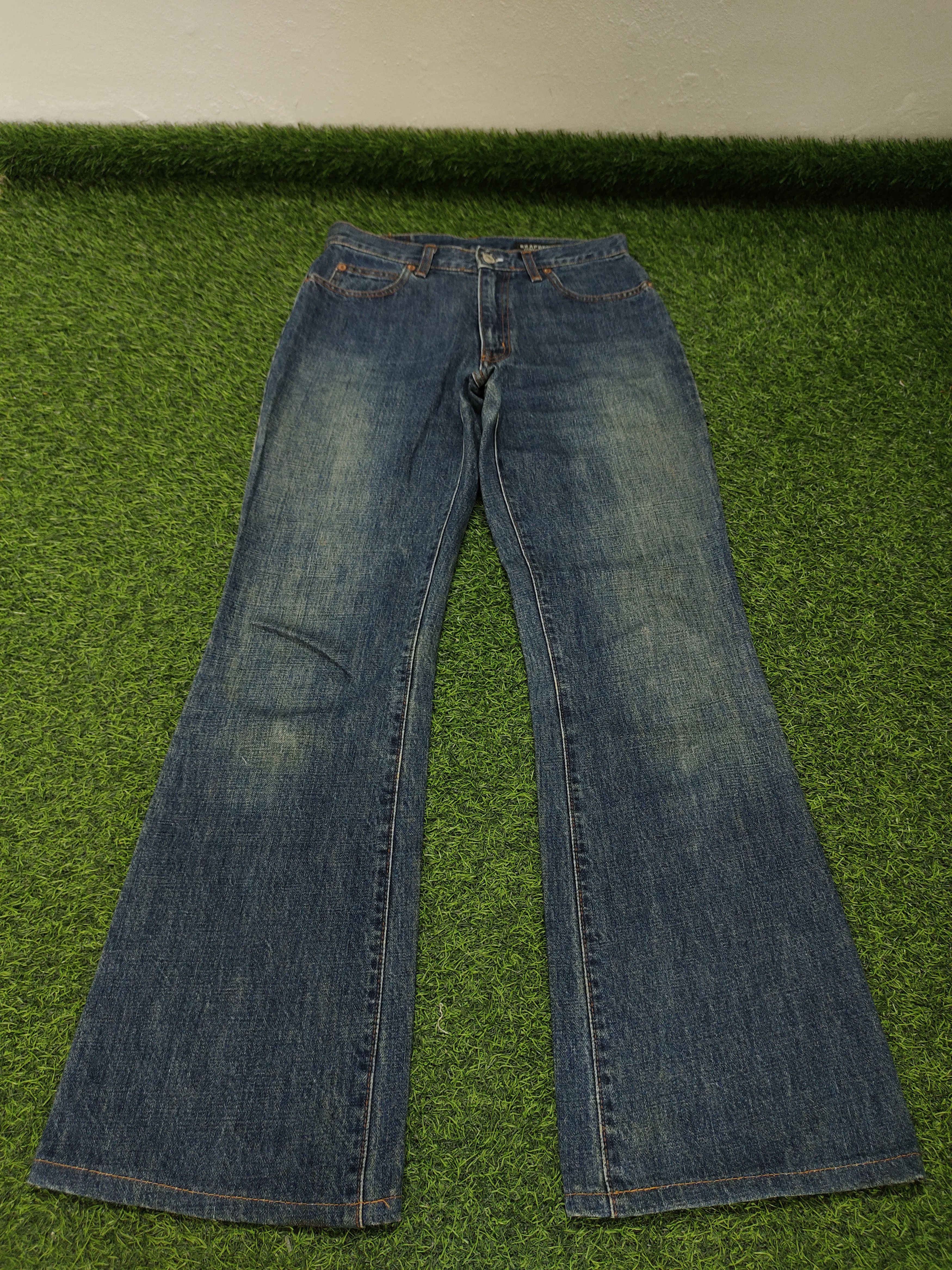 If Six Was Nine Flare Jeans Brappers Japan Faded Distress Denim Bootcut Lgb Size US 28 / EU 44 - 4 Thumbnail