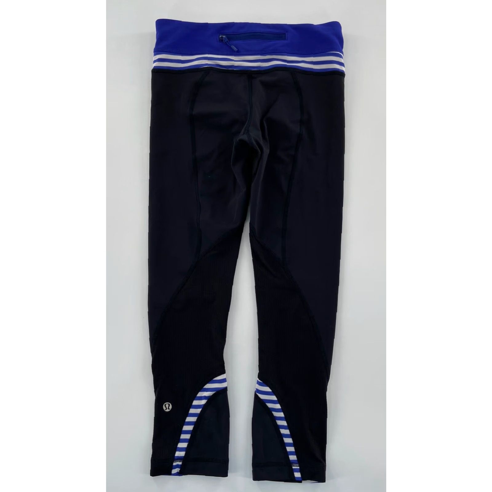 Lululemon Lululemon Speed Up Crop Leggings Activewear Pants Women's Size 4 Black Blue Cropped Size 27" / US 4 / IT 40 - 2 Thumbnail