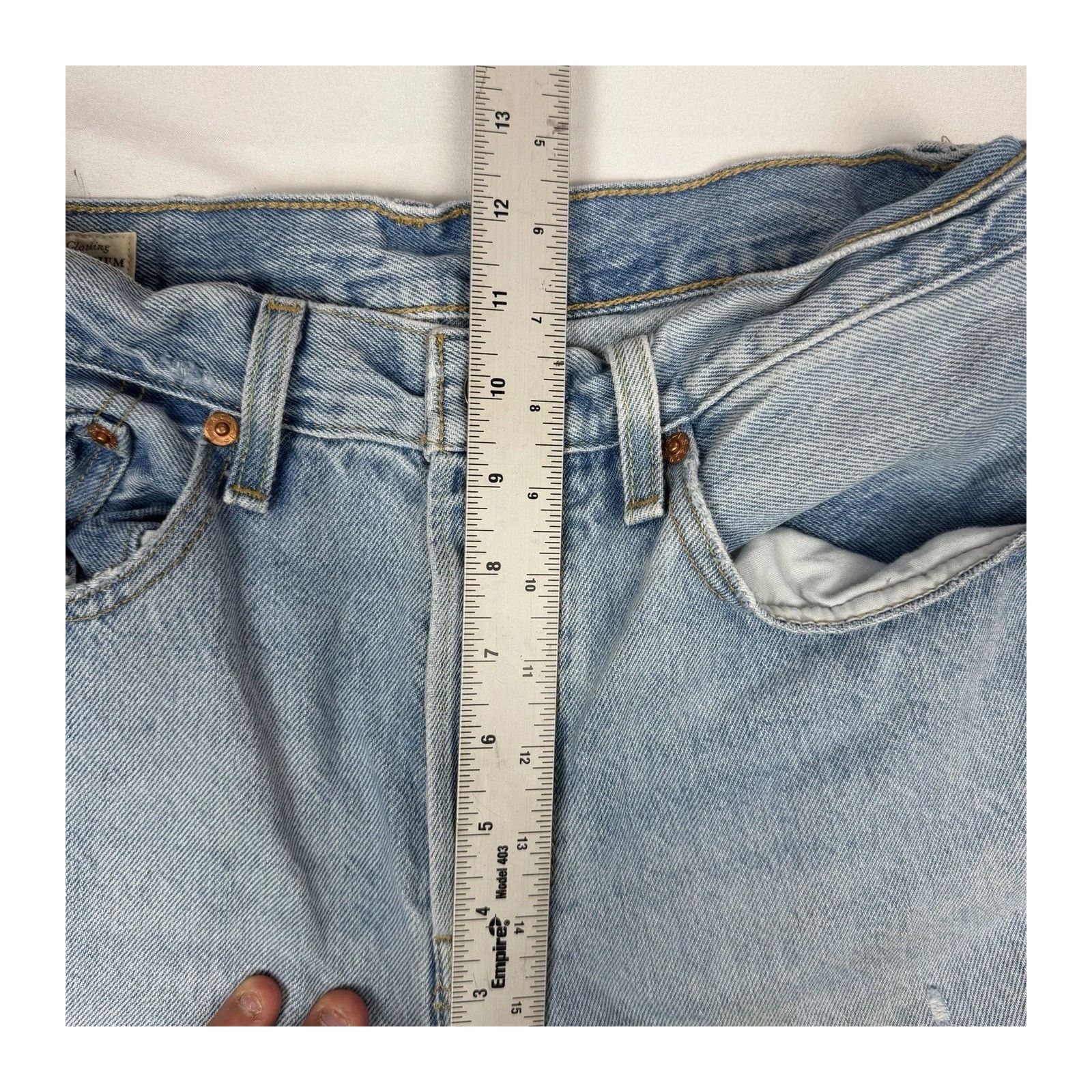 Levi's Levis 501 Big E Distressed Womens Jeans Button Fly Cotton Li Size US 27 - 8 Thumbnail
