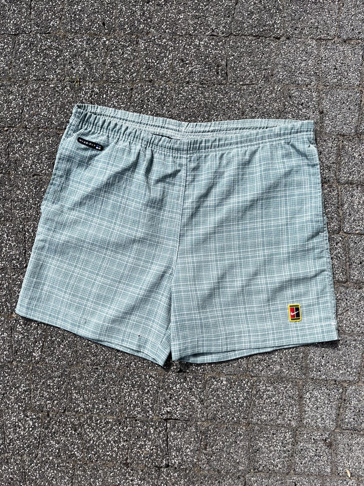 Nike × Vintage 🩳 Nike Challenge Court 90s Vintage Shorts Y2K Andre Agassi Size US 32 / EU 48 - 1 Thumbnail