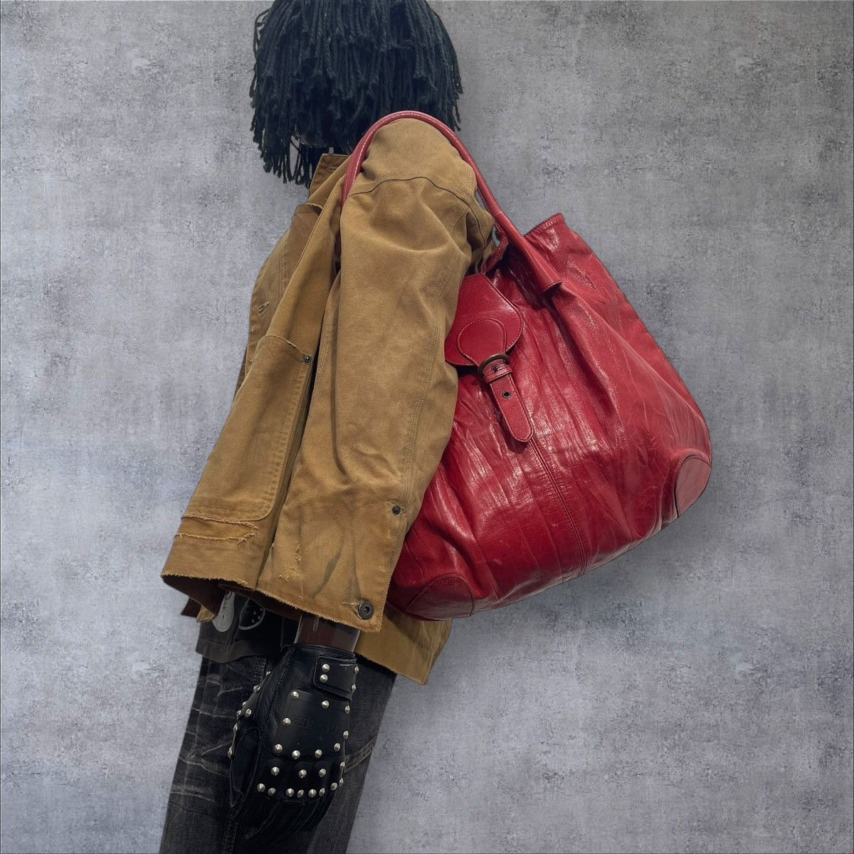 Genuine Leather Full Leather Jacono Tote Bag prada julius dior cdg amiri 7🟩 Size ONE SIZE - 2 Thumbnail
