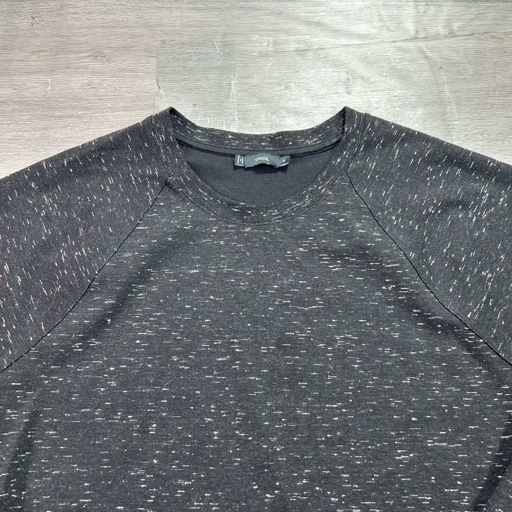 Vince Vince Sweatshirt Mens XL Black Raglan Pullover Crewneck Long Sleeve Stretch Knit Fabric Solid Pattern Knit Pullover Men Size US XL / EU 56 / 4 - 3 Thumbnail