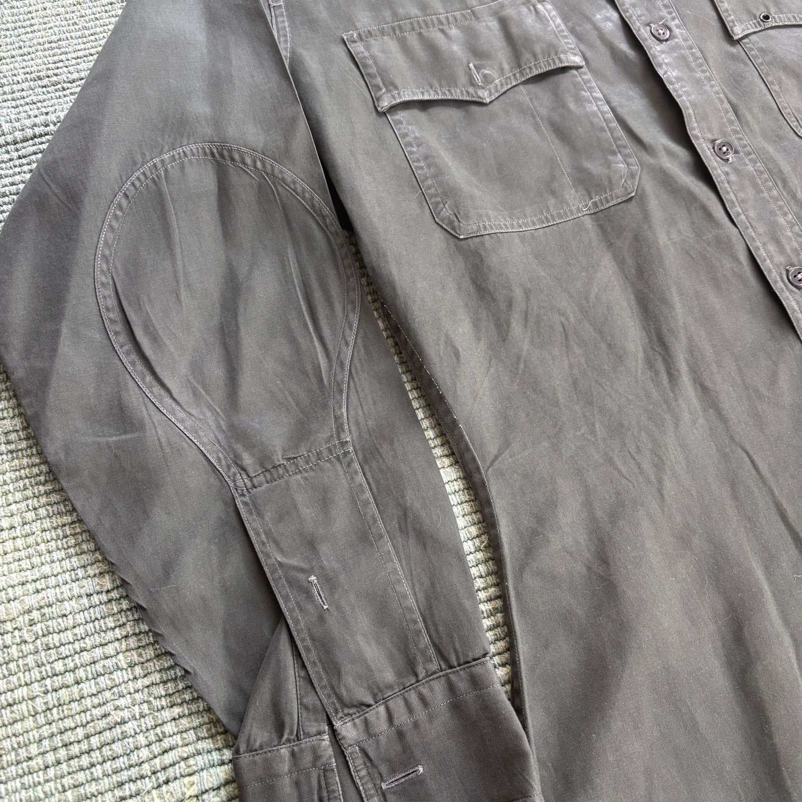 Vintage True Vintage 1950s Sanforized Waxed Cotton Poplin Shirt L Size US L / EU 52-54 / 3 - 5 Thumbnail