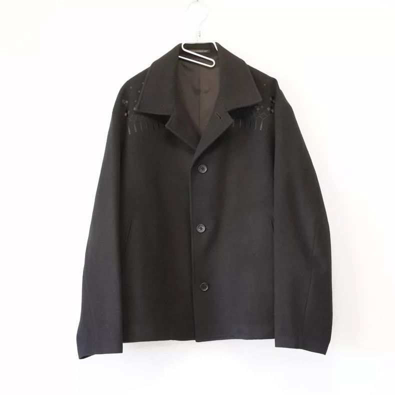 Yohji Yamamoto Yohji Yamamoto 22AW black embroidered full-back cashmere j Size US S / EU 44-46 / 1 - 3 Thumbnail